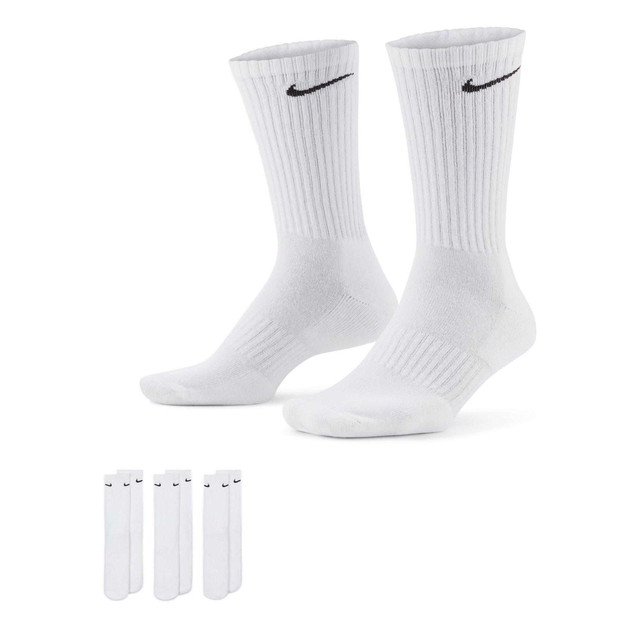 Wit/Zwart - Nike - 1/2 Cushion 3 Pack Crew Socks - 1