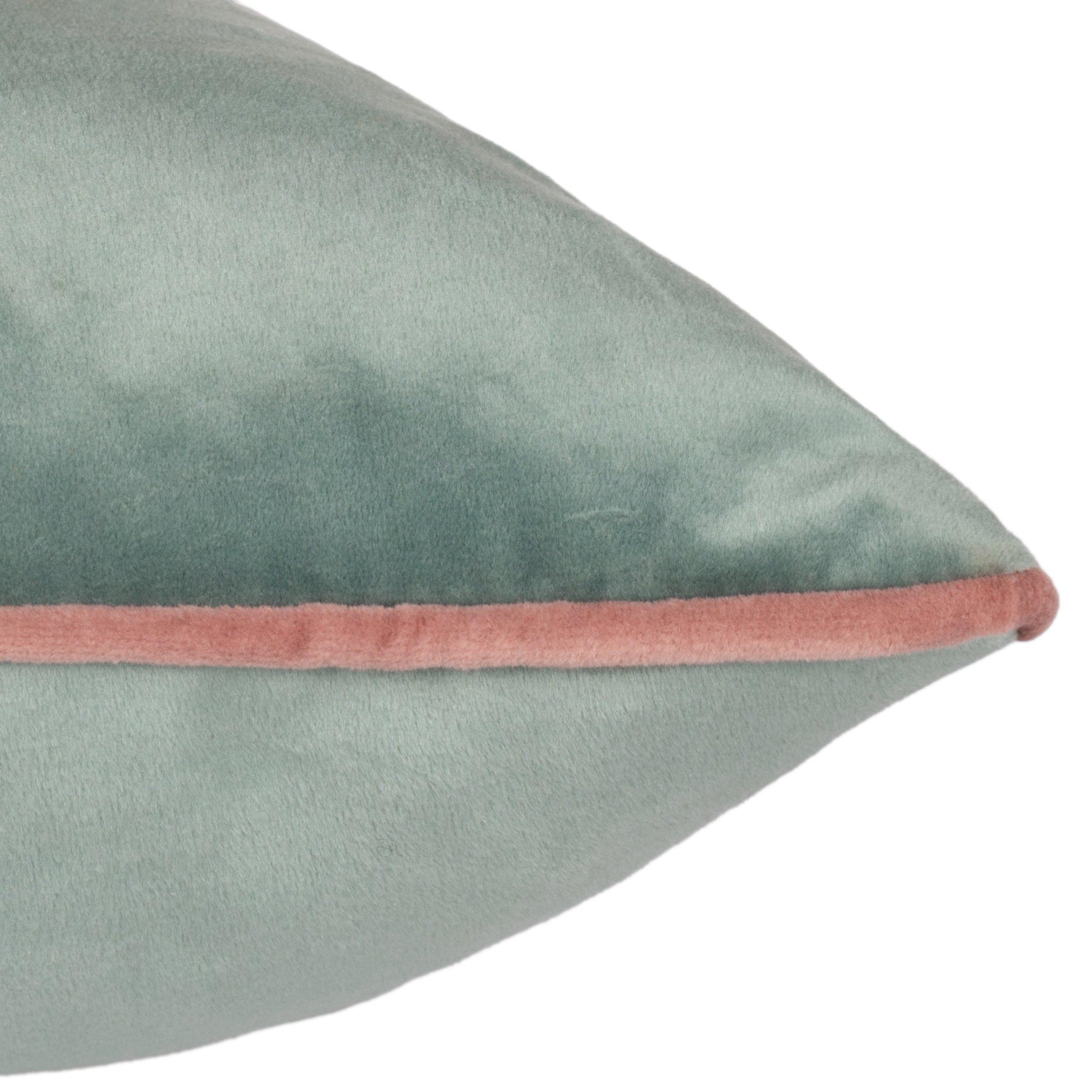Mineral/Blush - Furn - Meridian Velvet Feather Filled Cushion - 5
