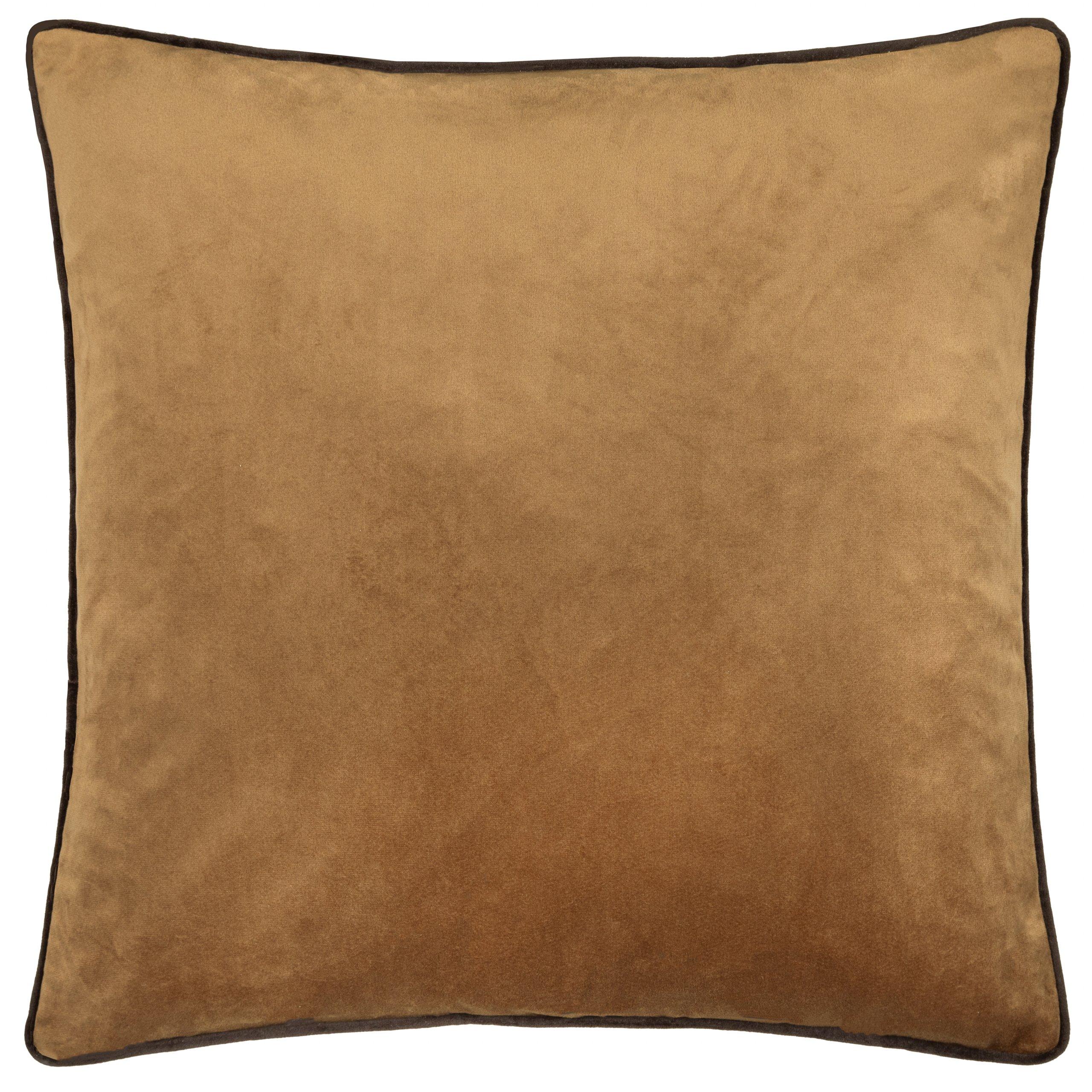 Caramel/Chocola - Furn - Meridian Velvet Feather Filled Cushion - 3