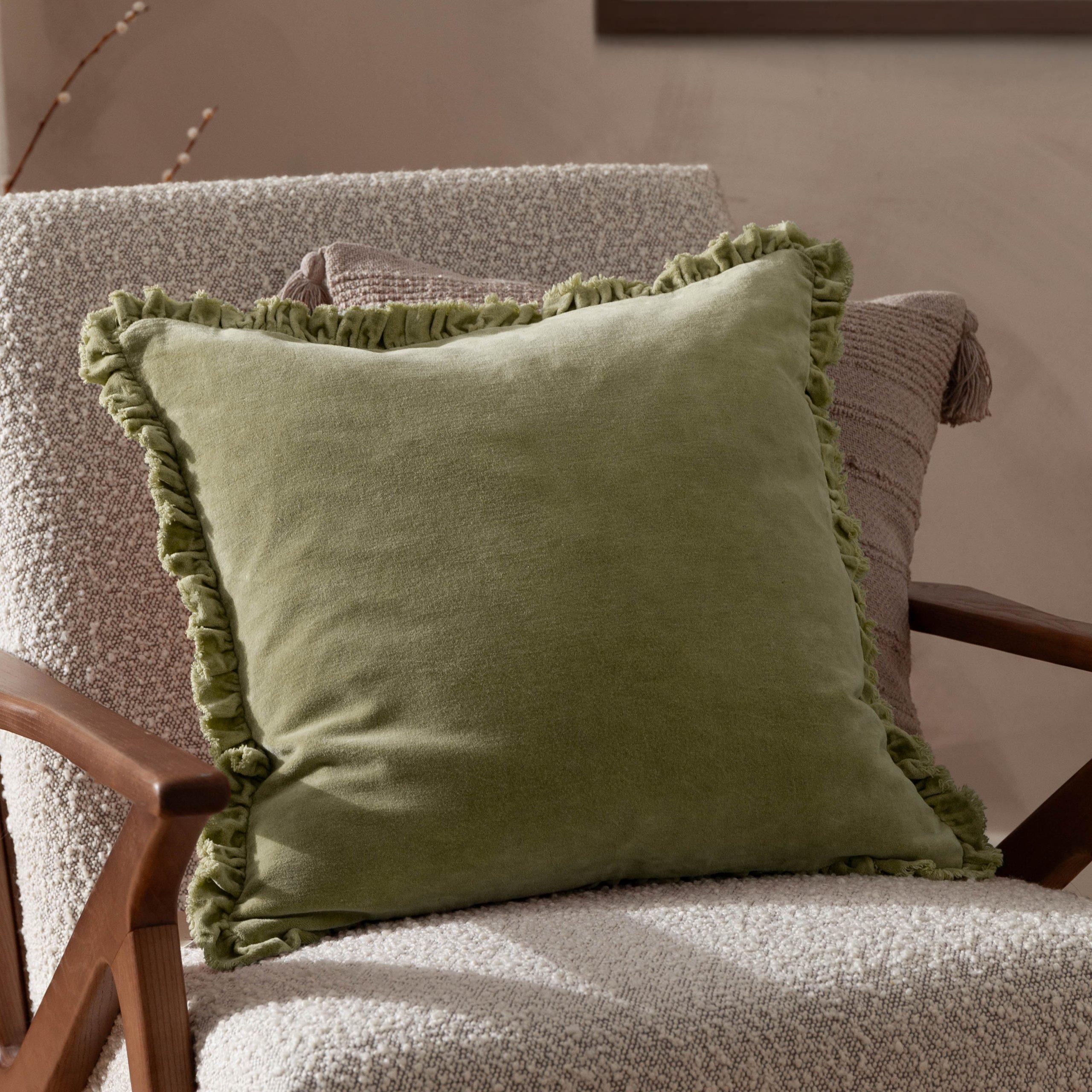Sage - Yard - Bertie Cotton Velvet Feather Filled Cushion - 2