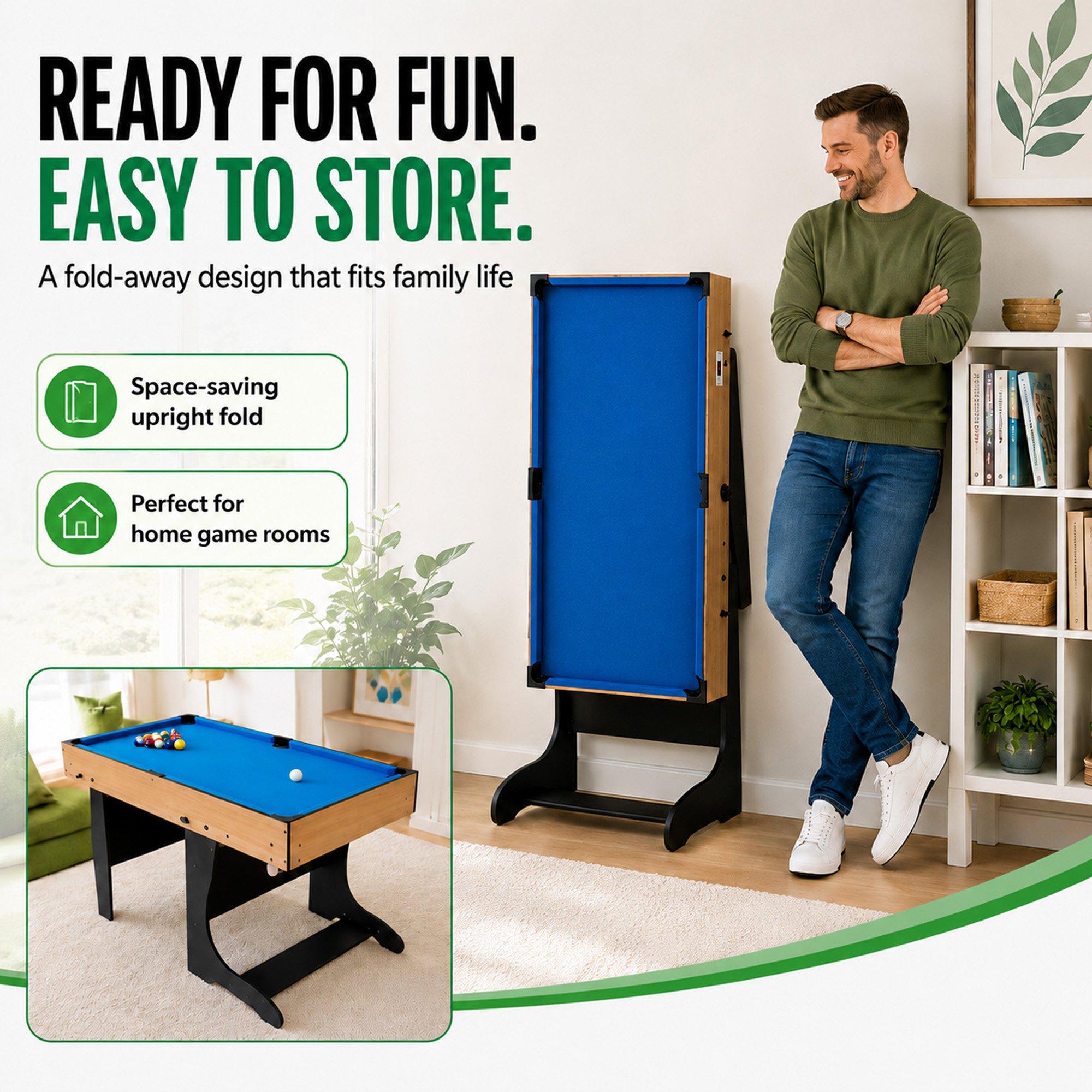 Cloth - Riley - Riley 4ft 12 in 1 Multi Game Table - 6
