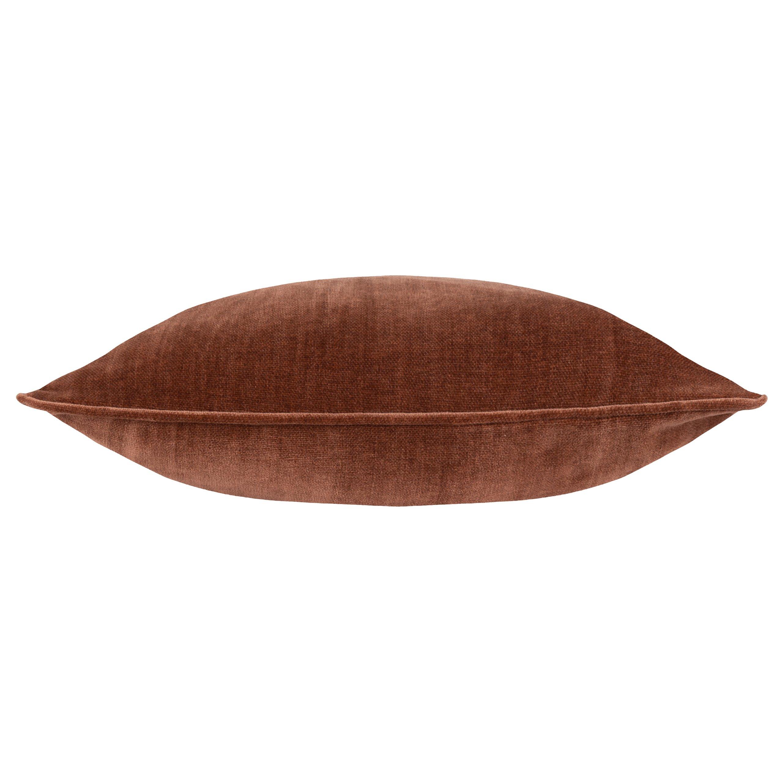 Nutmeg - Yard - Heavy Chenille Piped Fibre Filled Cushion - 4