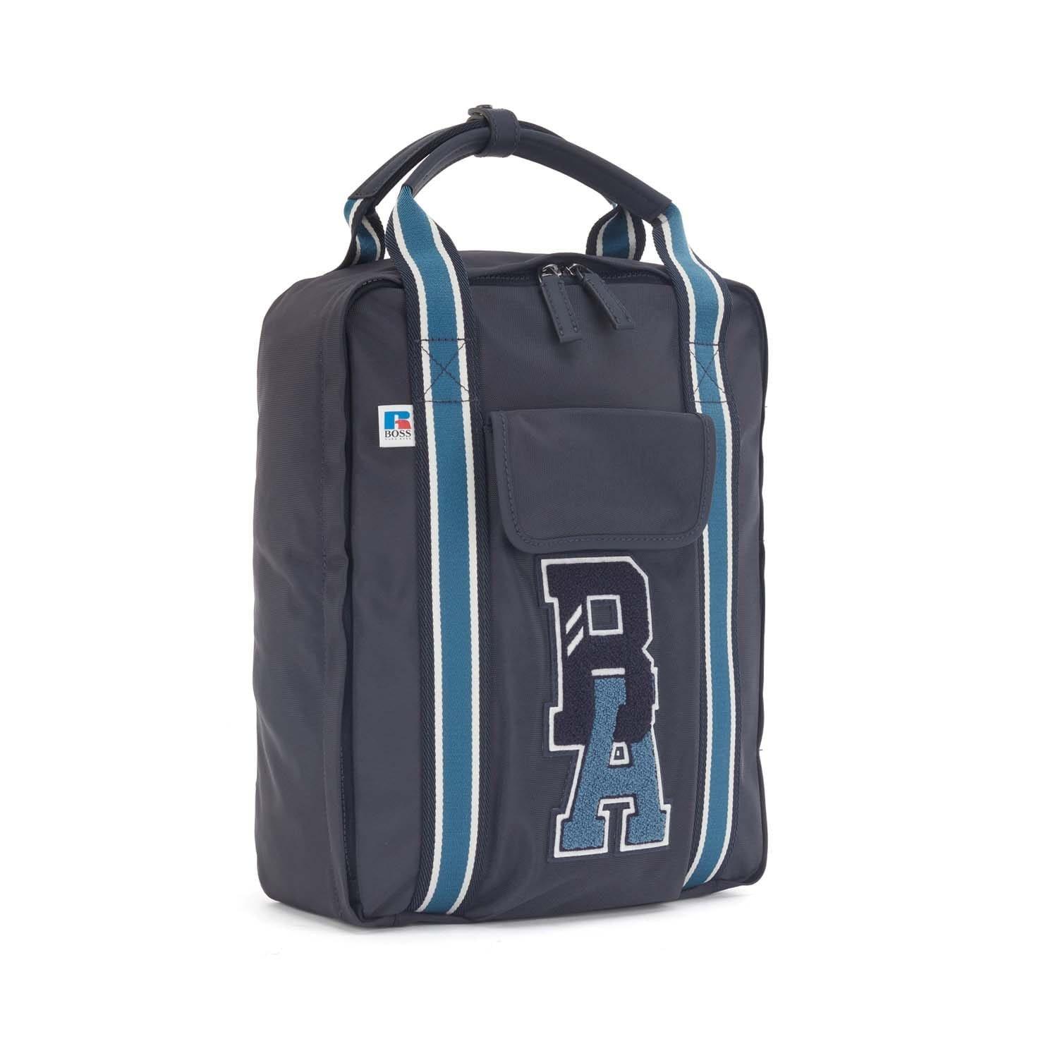 Navy - Boss x Russell Athletic - Squared Backpack - 3