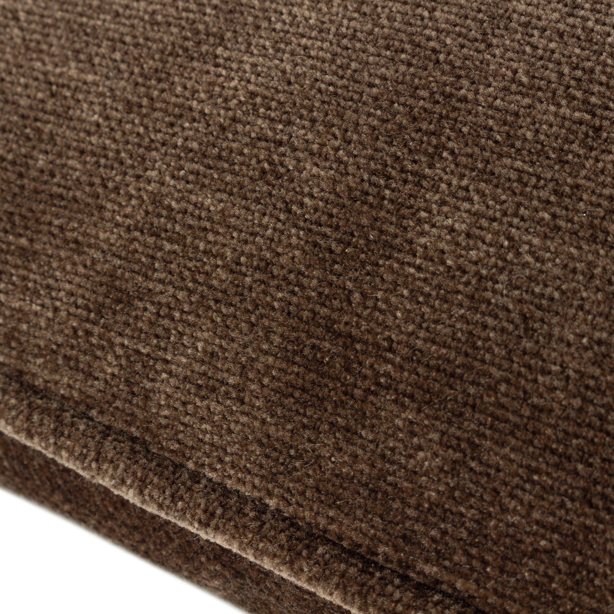 Brown - Yard - Heavy Chenille Piped Feather Filled Cushion - 4