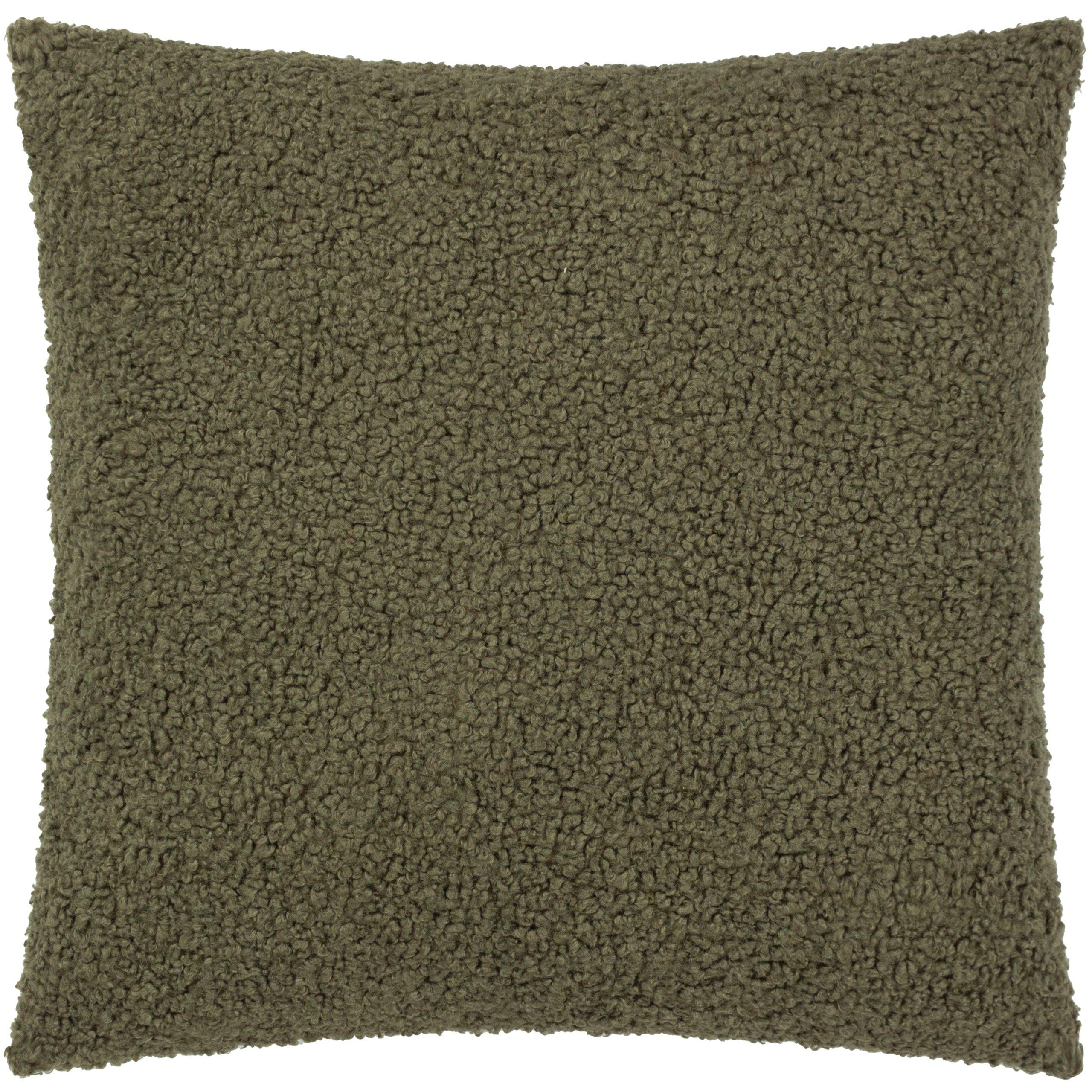 Khaki - Yard - Cabu Chunky Boucle Feather Filled Cushion - 1