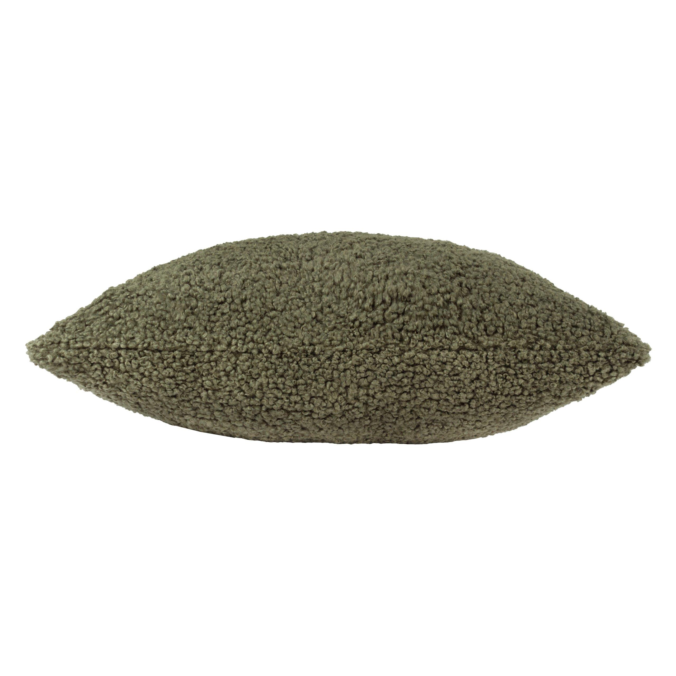 Khaki - Yard - Cabu Chunky Boucle Feather Filled Cushion - 4