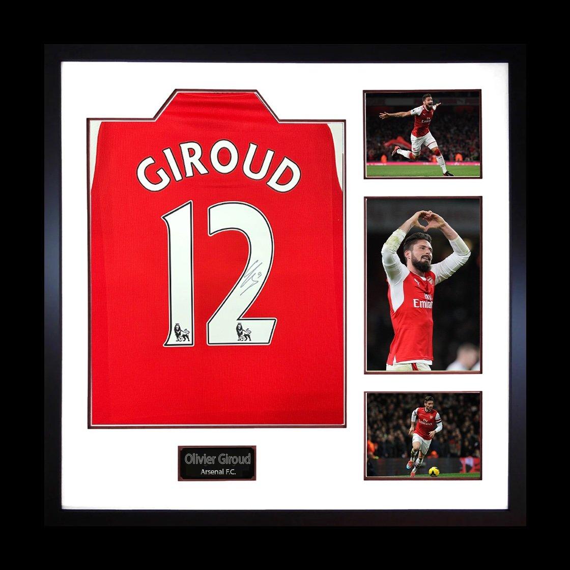 Red - The Fan Cave - Olivier Giroud Signed Arsenal Shirt Elite Frame - 1