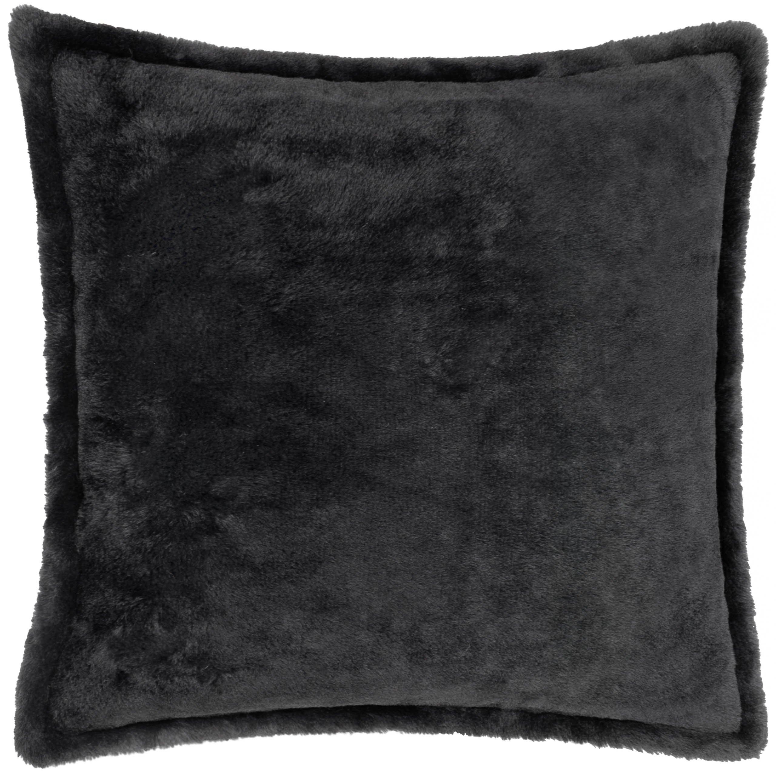 Black - Furn - Kallu Faux Fur Feather Filled Cushion - 3