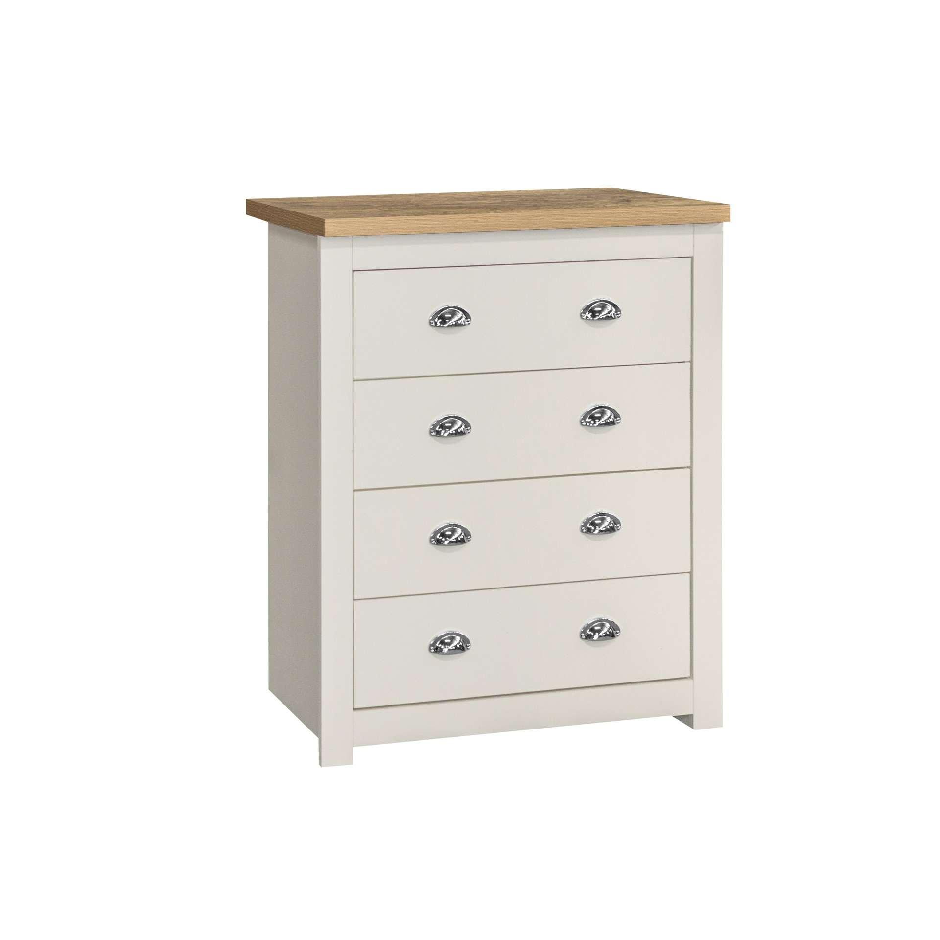 White - Birlea - Highgate 4 Drawer Chest - 5