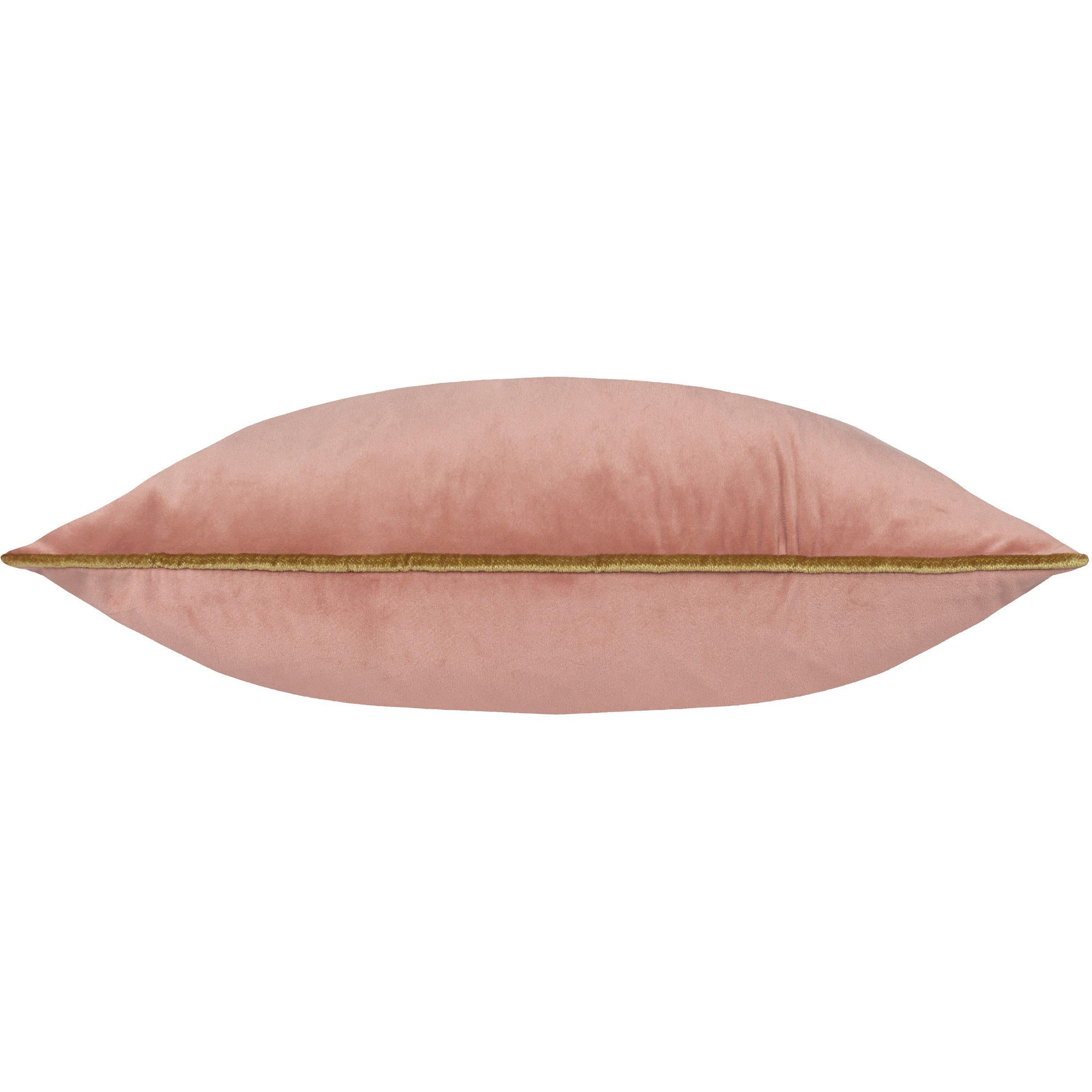 Blush/Gold - Furn - Meridian Velvet Fibre Filled Cushion - 4