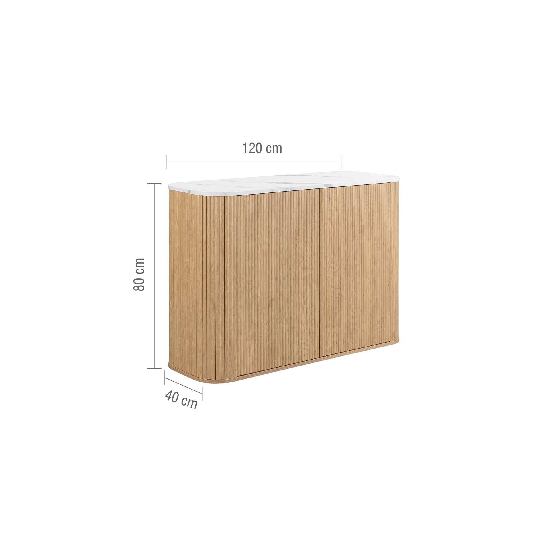 Brown - Birlea - Russo 2 Door Sideboard - 13