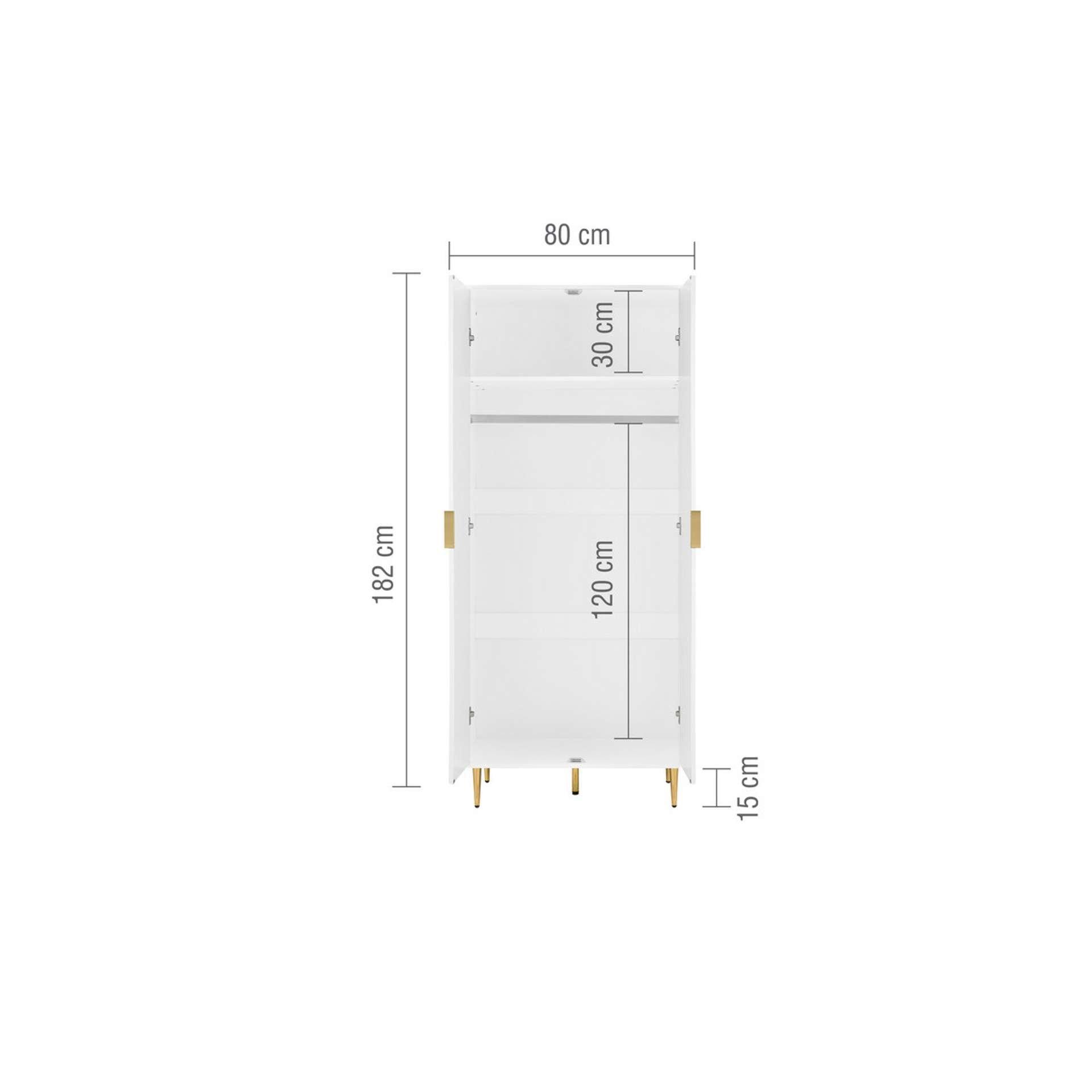 White - Birlea - Zara 2 Door Fluted Wardrobe - 10