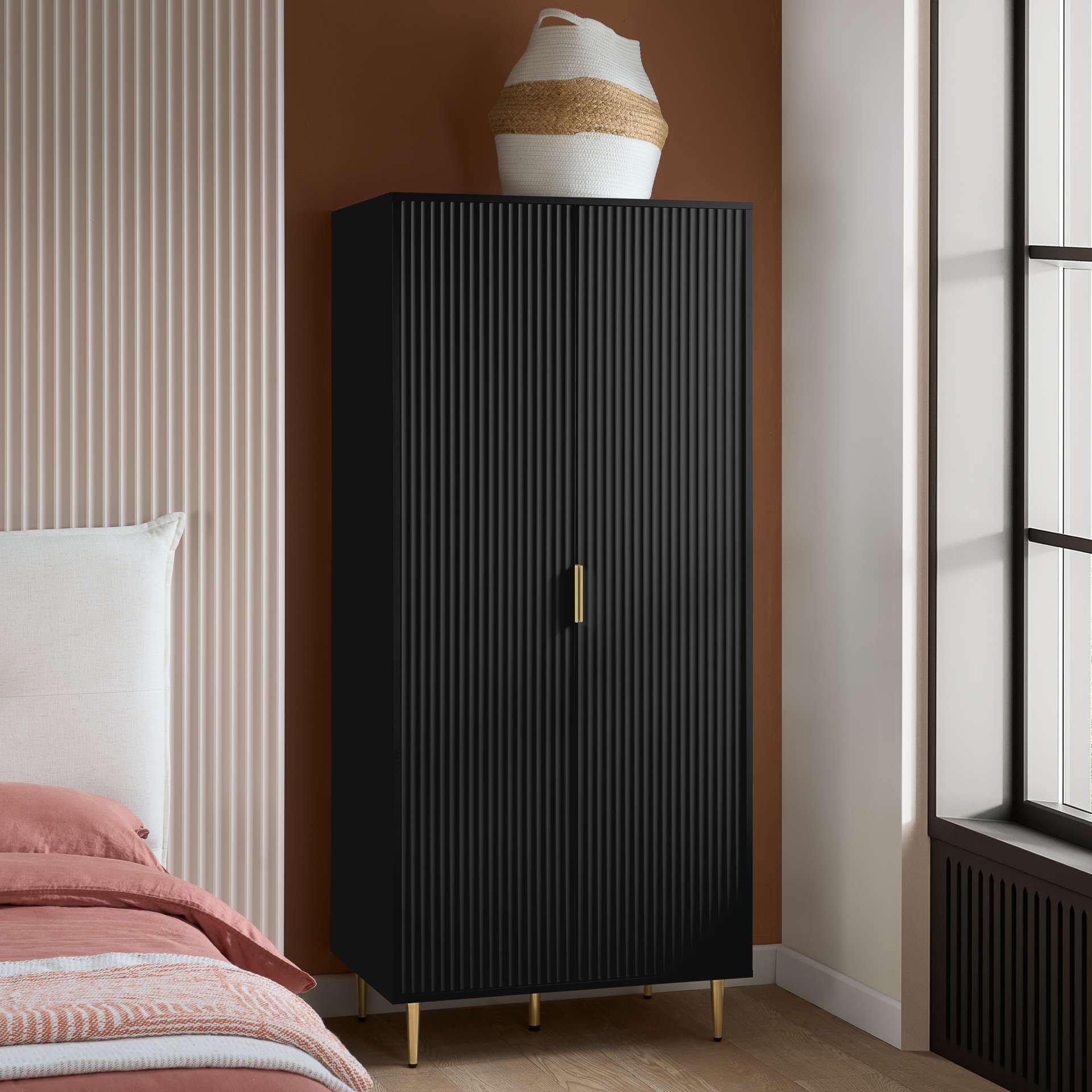 Zara 2 Door Fluted Wardrobe