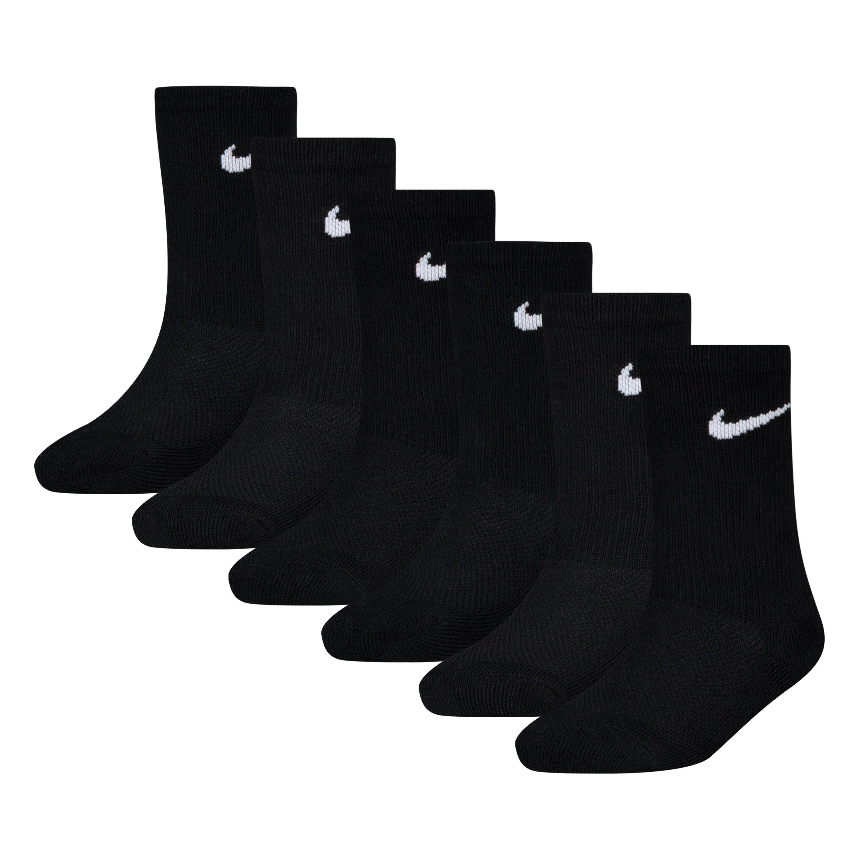 Black - Nike - Mesh and Cushioned Crew Socks - 1
