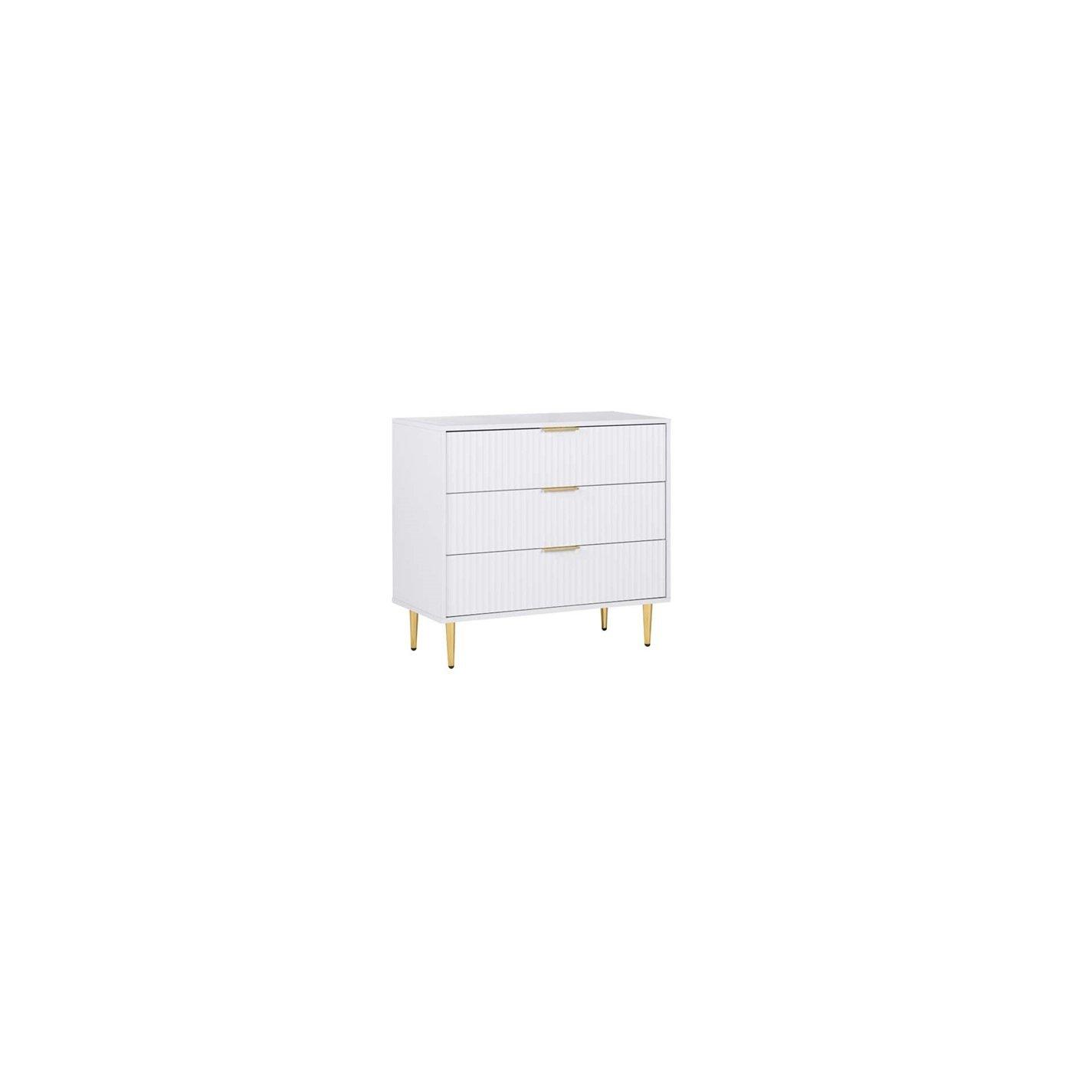 White - Birlea - Zara 3 Drawer Fluted Chest - 6