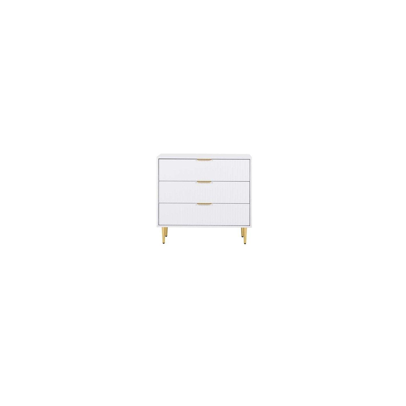 White - Birlea - Zara 3 Drawer Fluted Chest - 7