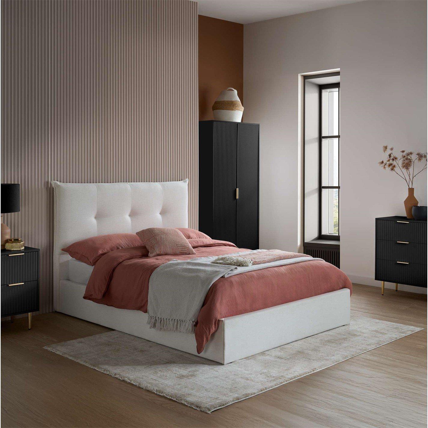 Black - Birlea - Zara 3 Drawer Fluted Chest - 1