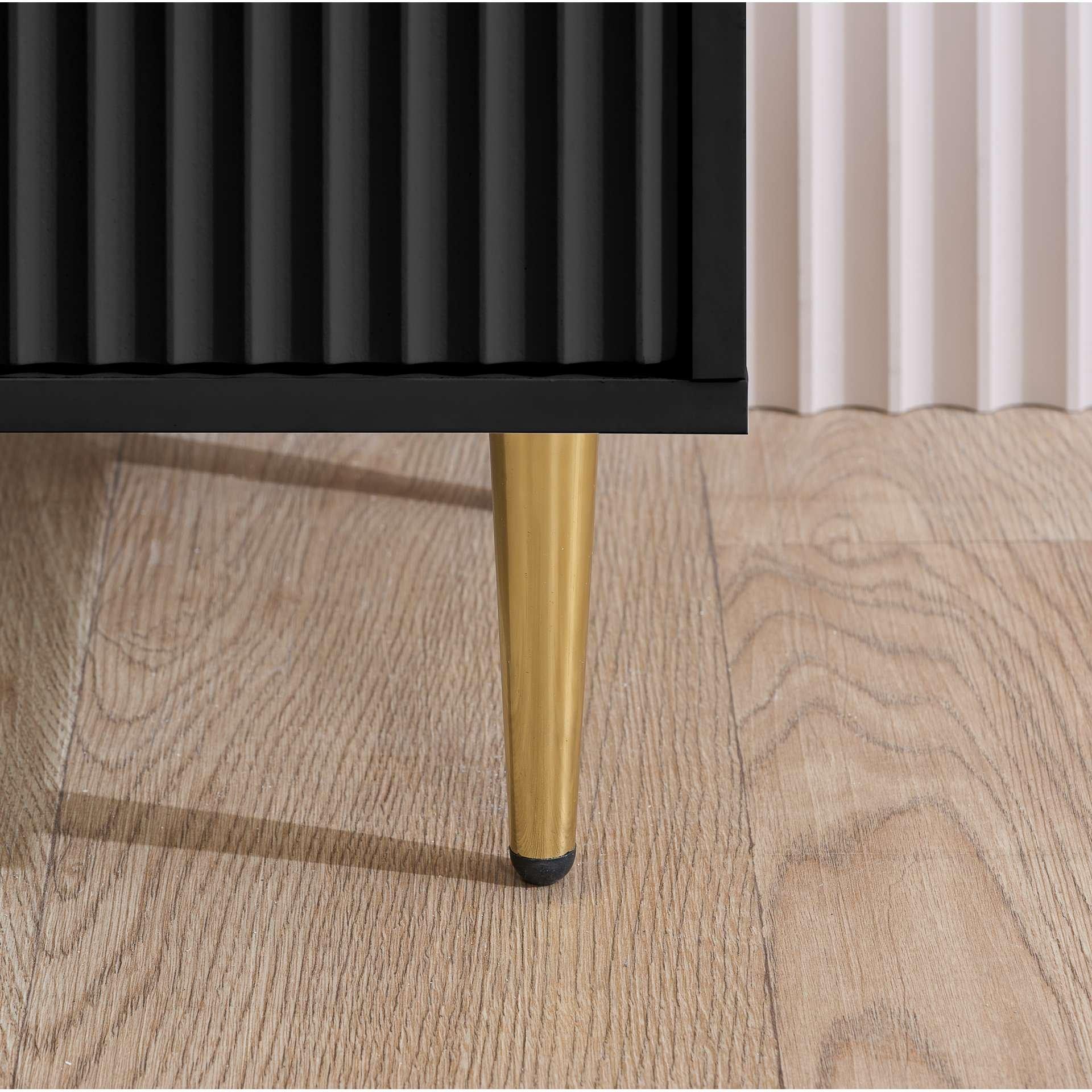 Black - Birlea - Zara 3 Drawer Fluted Chest - 3