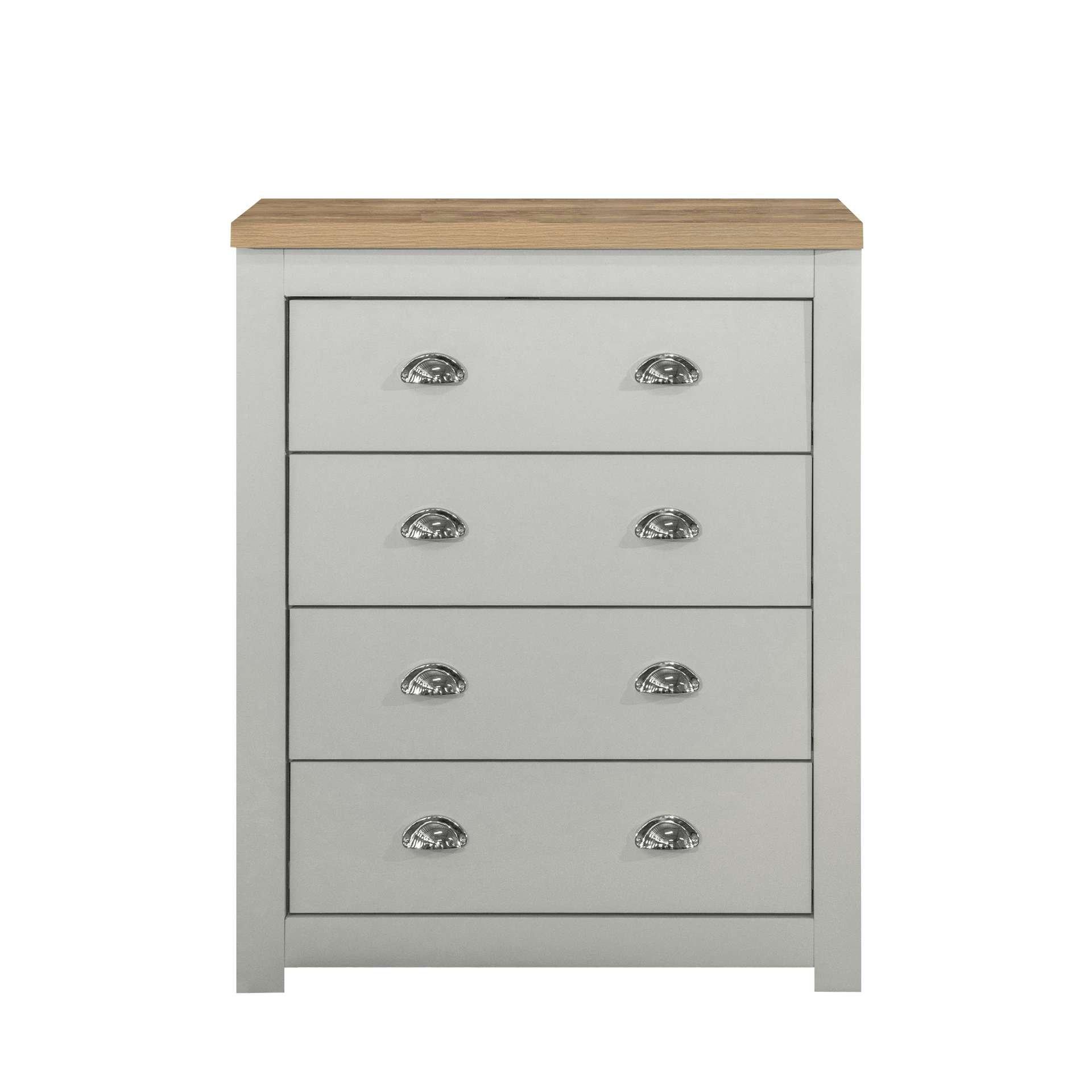 Grey - Birlea - Highgate 4 Drawer Chest - 6