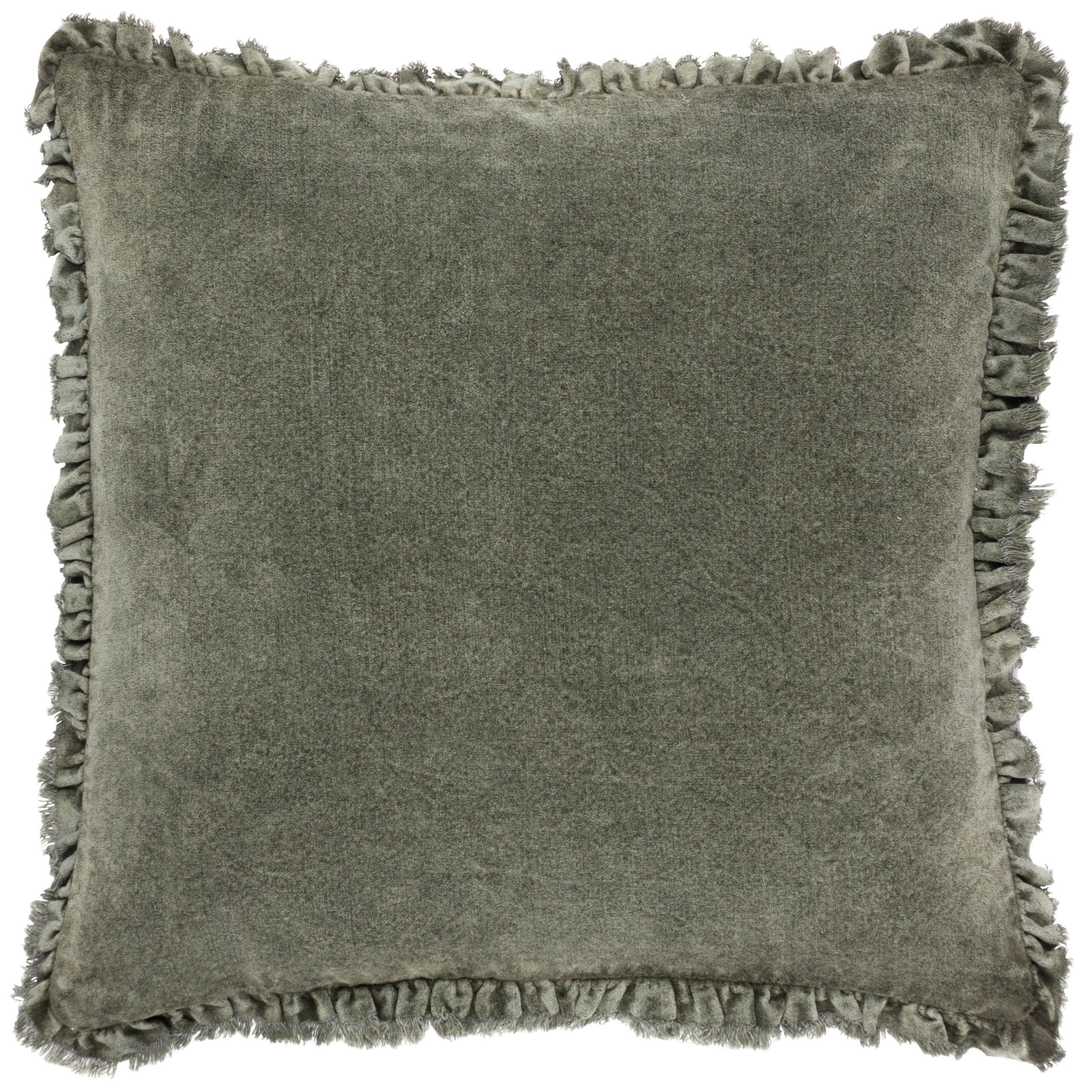Moss - Yard - Bertie Cotton Velvet Fibre Filled Cushion - 3