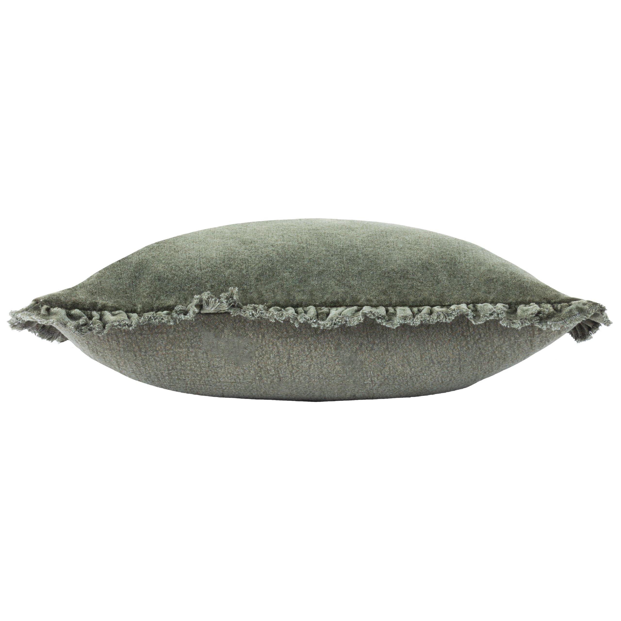 Moss - Yard - Bertie Cotton Velvet Fibre Filled Cushion - 5