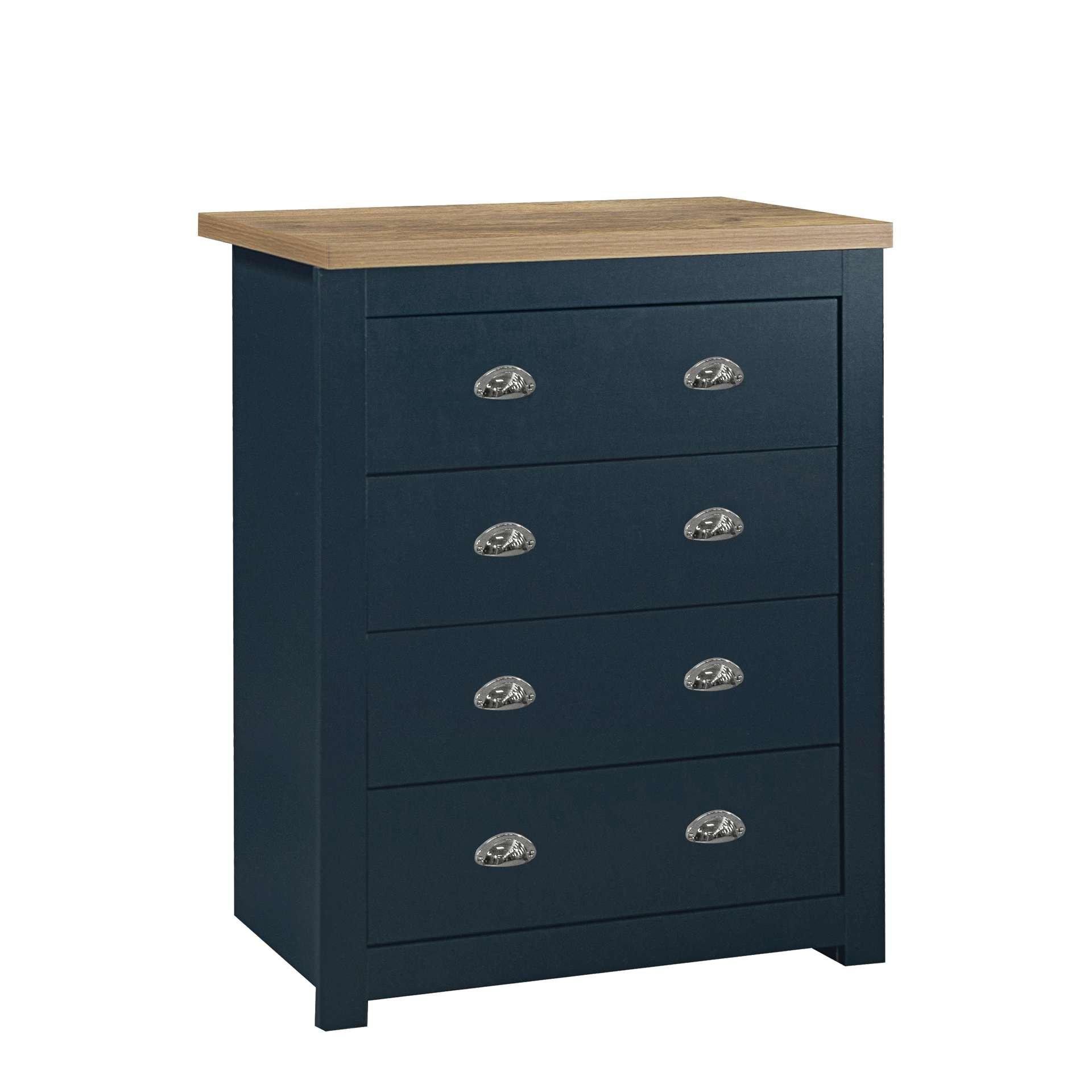 Blue - Birlea - Highgate 4 Drawer Chest - 5