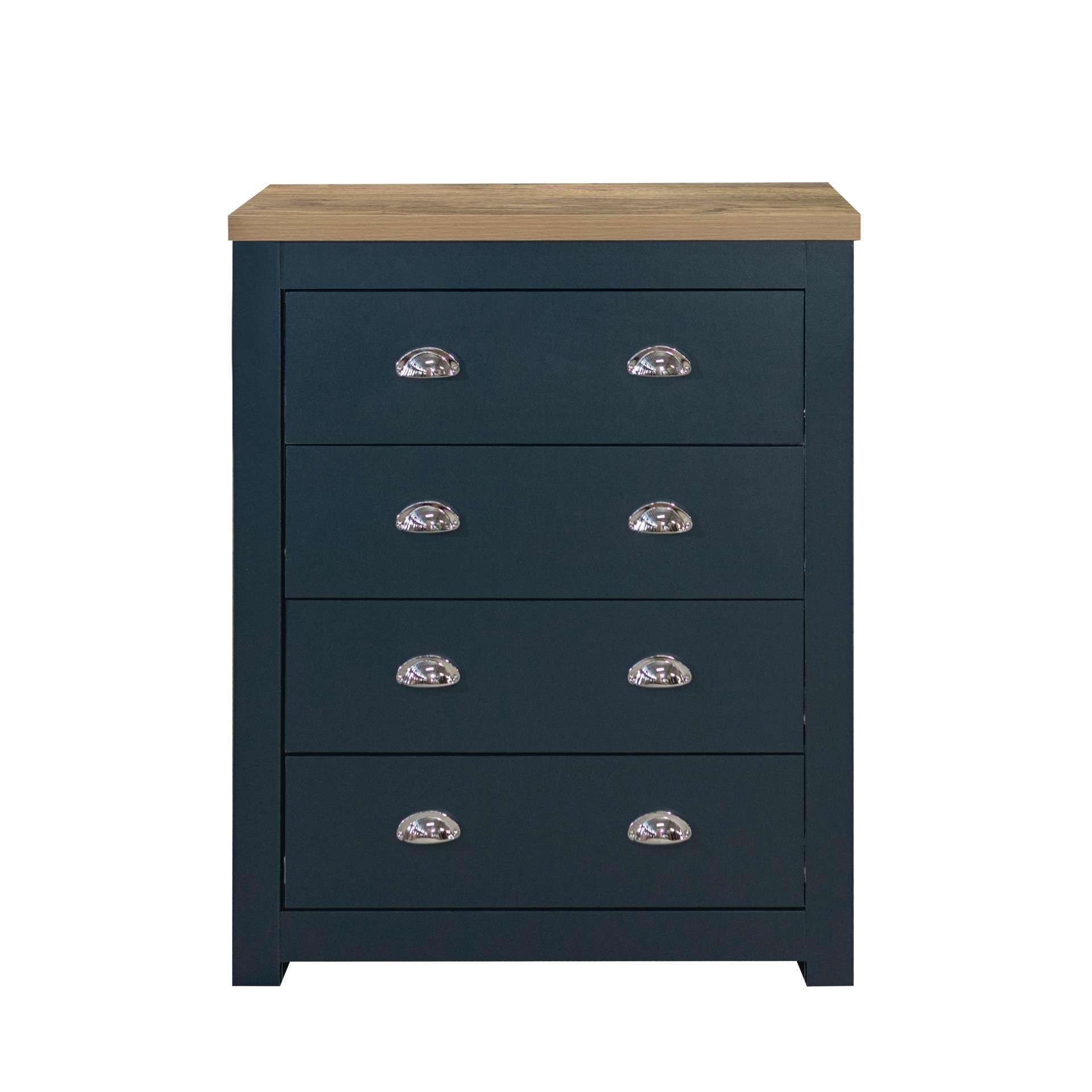 Blue - Birlea - Highgate 4 Drawer Chest - 6