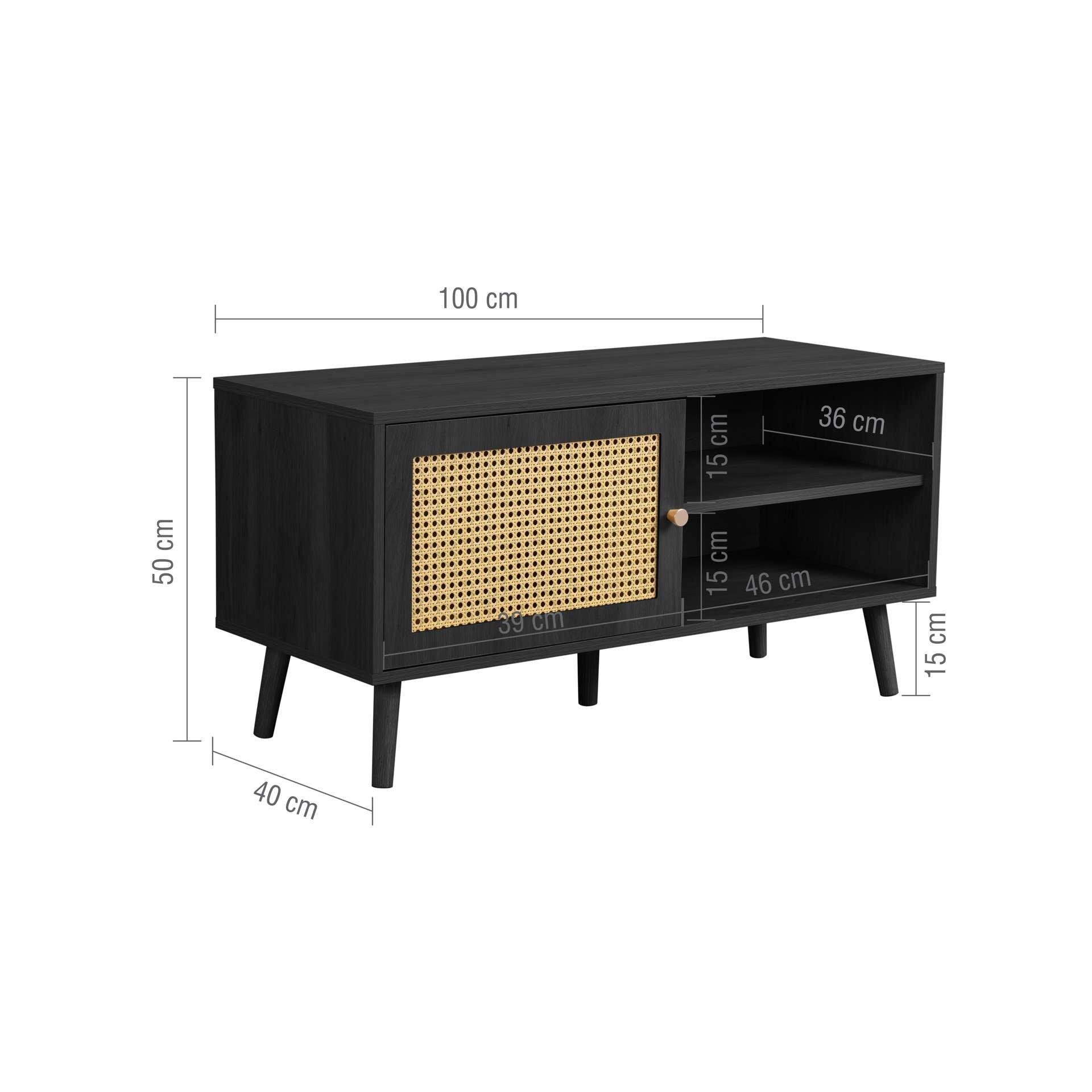 Black - Birlea - Croxley Small TV Unit - 11