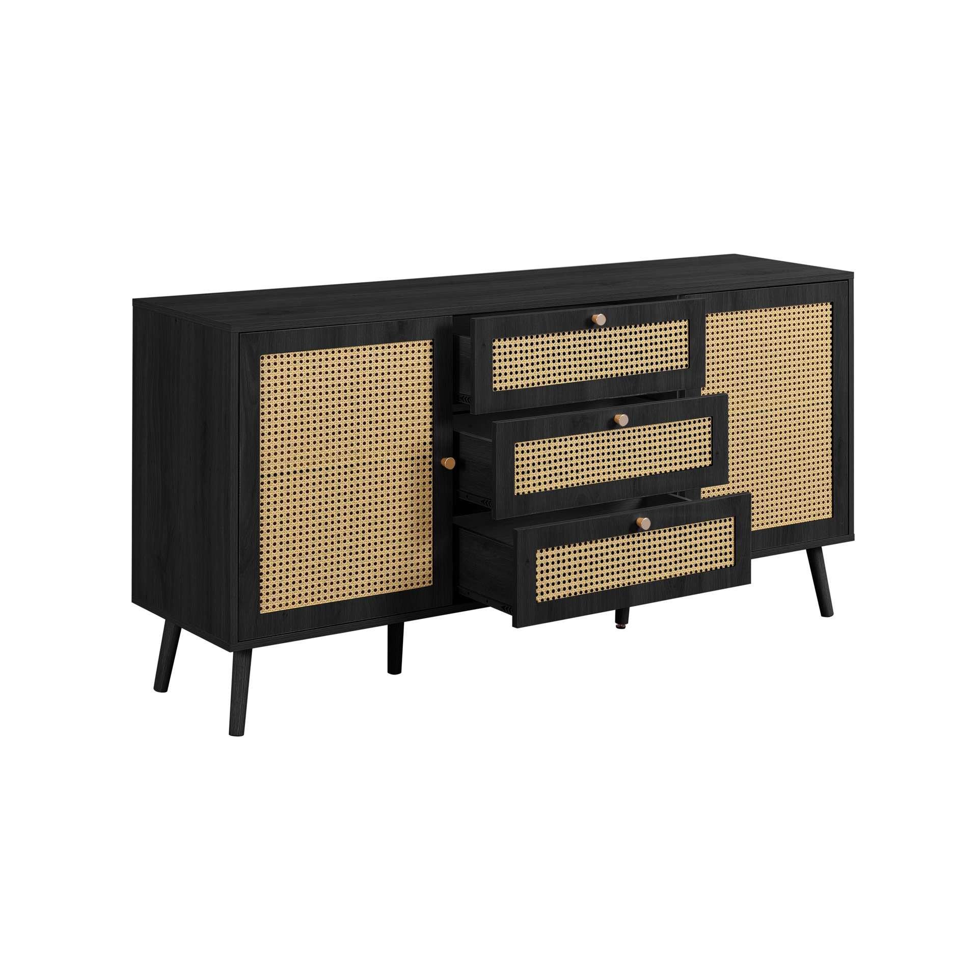 Black - Birlea - Croxley 2 Door 3 Drawer Sideboard - 11