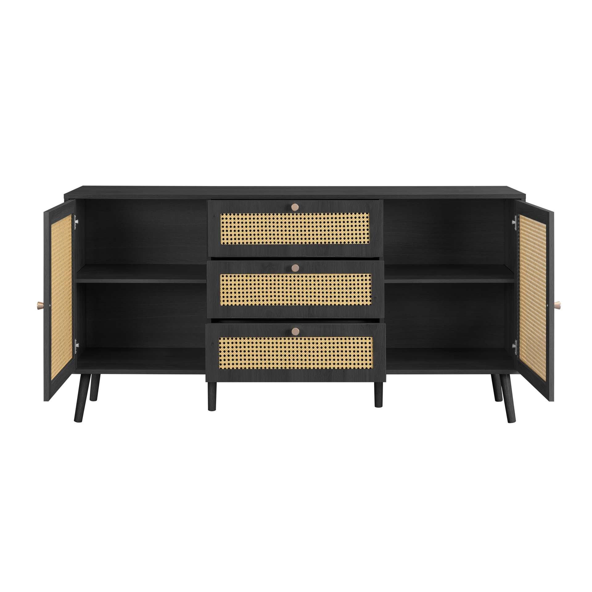 Black - Birlea - Croxley 2 Door 3 Drawer Sideboard - 13