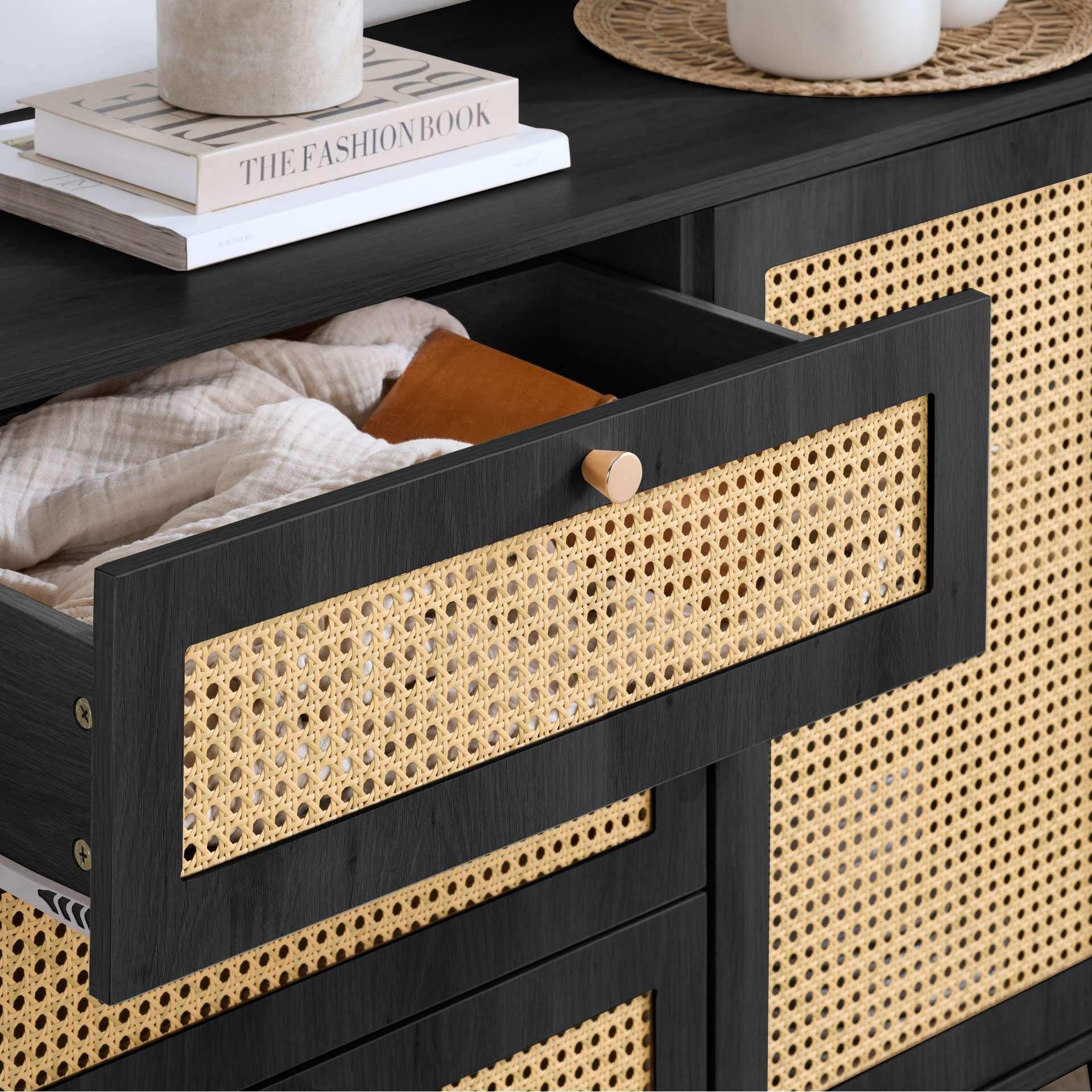 Black - Birlea - Croxley 2 Door 3 Drawer Sideboard - 3