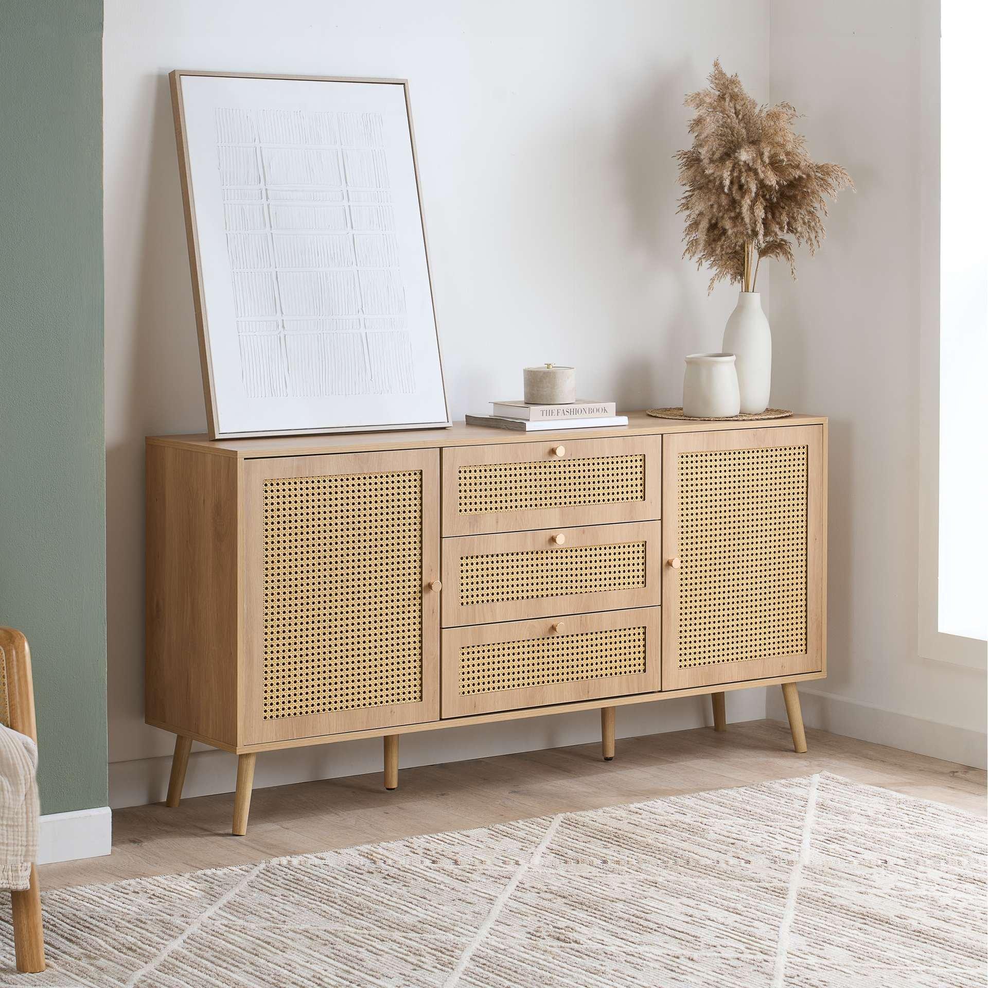 Brown - Birlea - Croxley 2 Door 3 Drawer Sideboard - 1