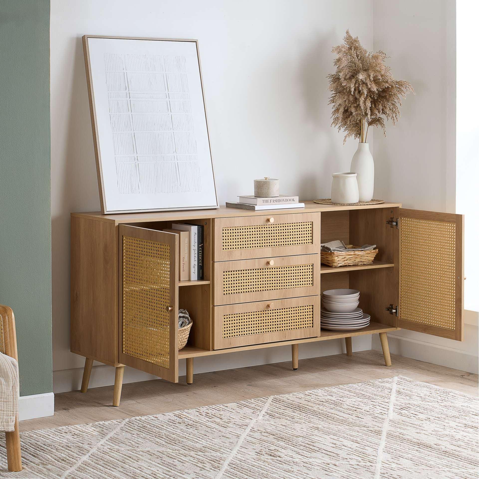 Brown - Birlea - Croxley 2 Door 3 Drawer Sideboard - 2