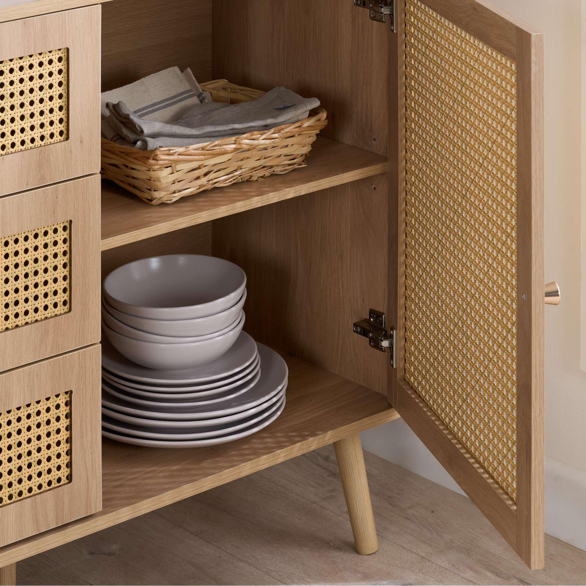 Brown - Birlea - Croxley 2 Door 3 Drawer Sideboard - 4