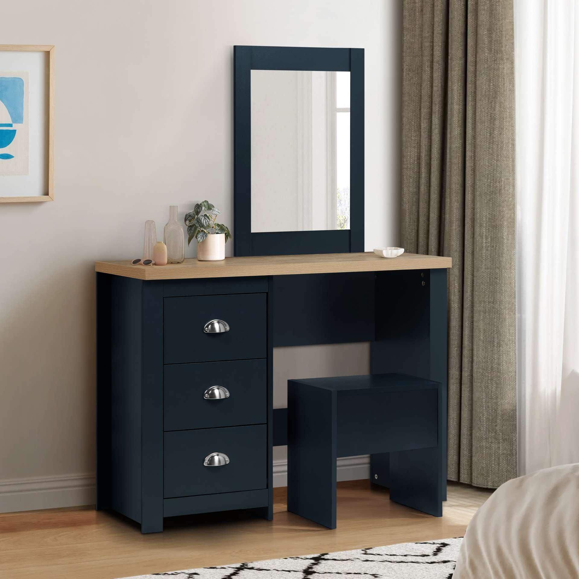 Blue - Birlea - Highgate Dressing Table With Stool - 1