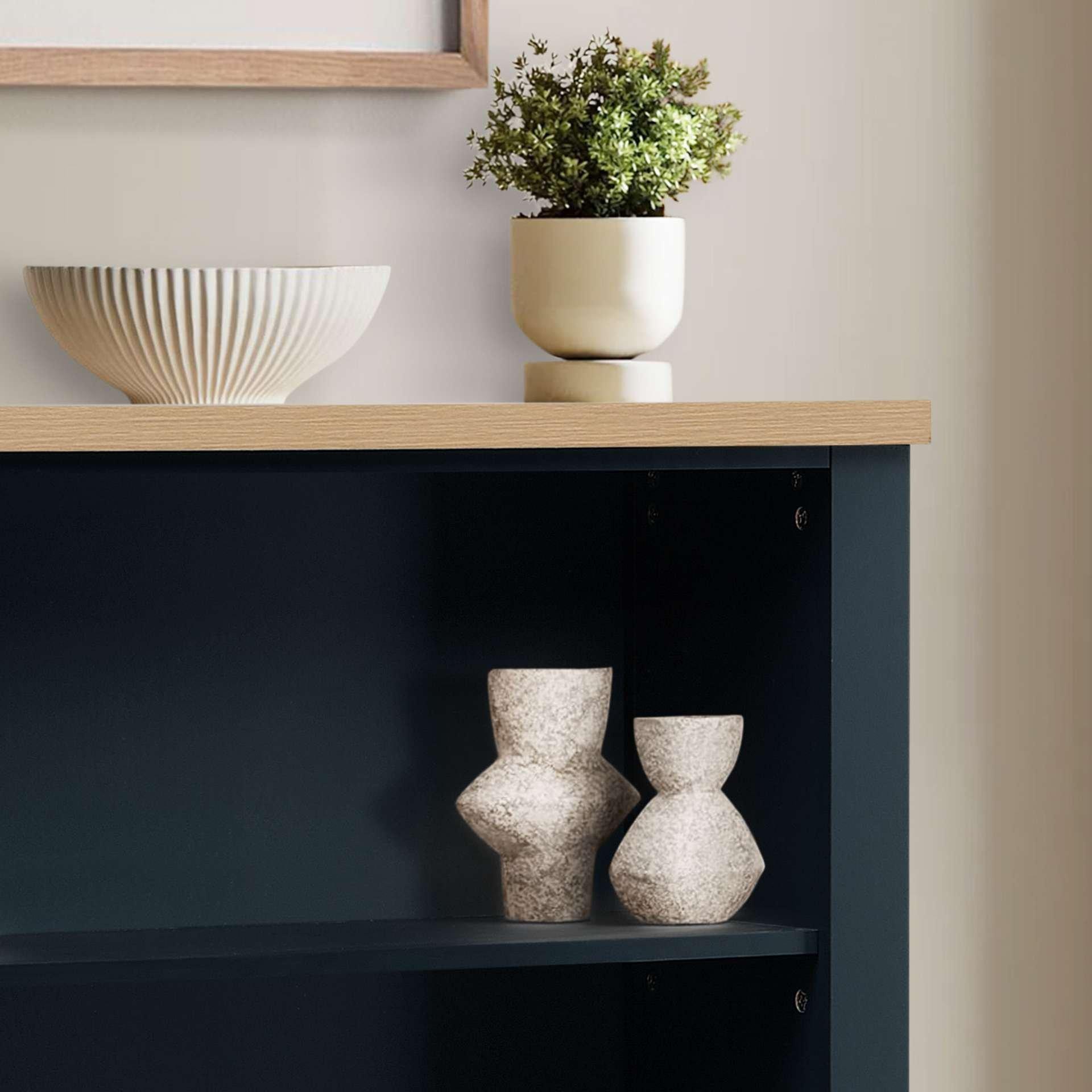 Blue - Birlea - Highgate 3 Tier Bookshelf - 2