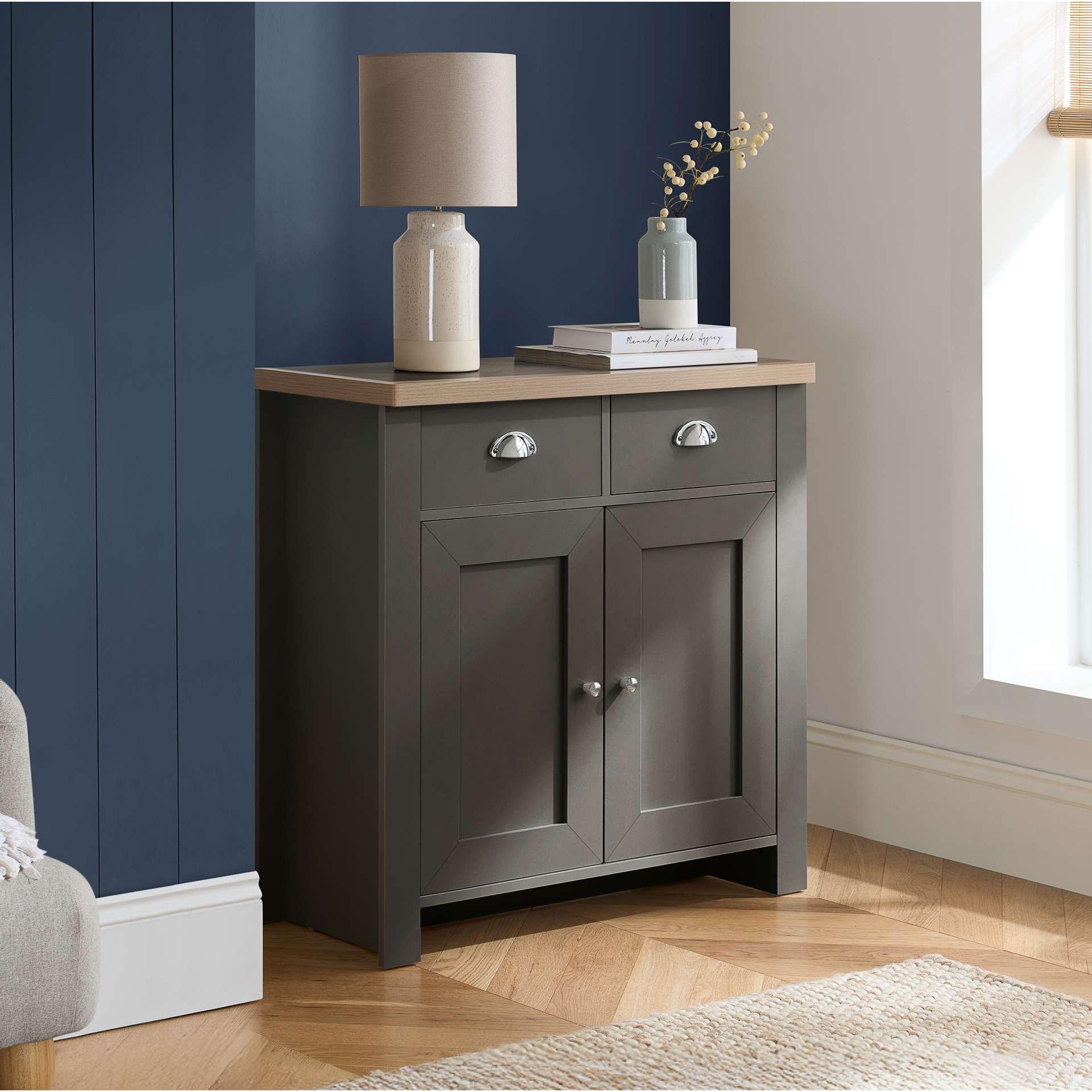 Grey - Birlea - Highgate 2 Door 2 Drawer Sideboard - 1