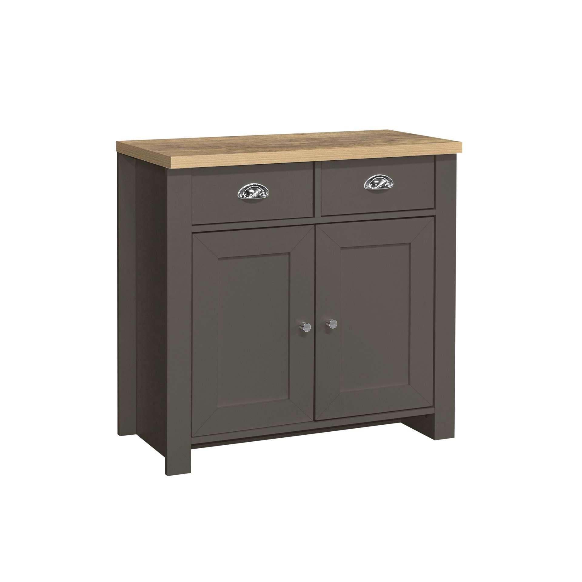 Grey - Birlea - Highgate 2 Door 2 Drawer Sideboard - 4