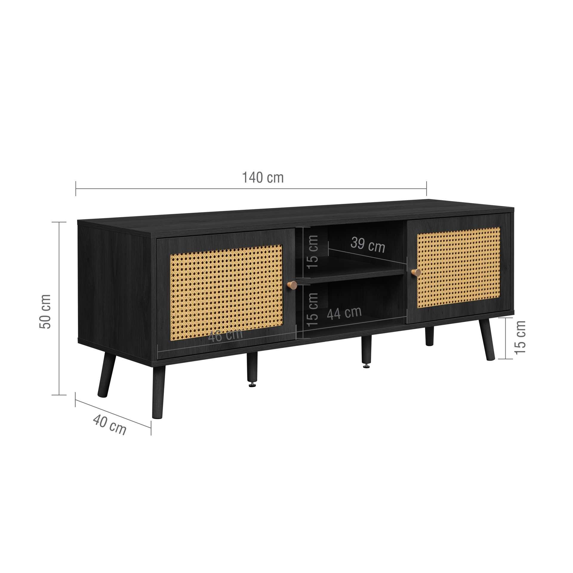 Black - Birlea - Croxley Large TV Unit - 13