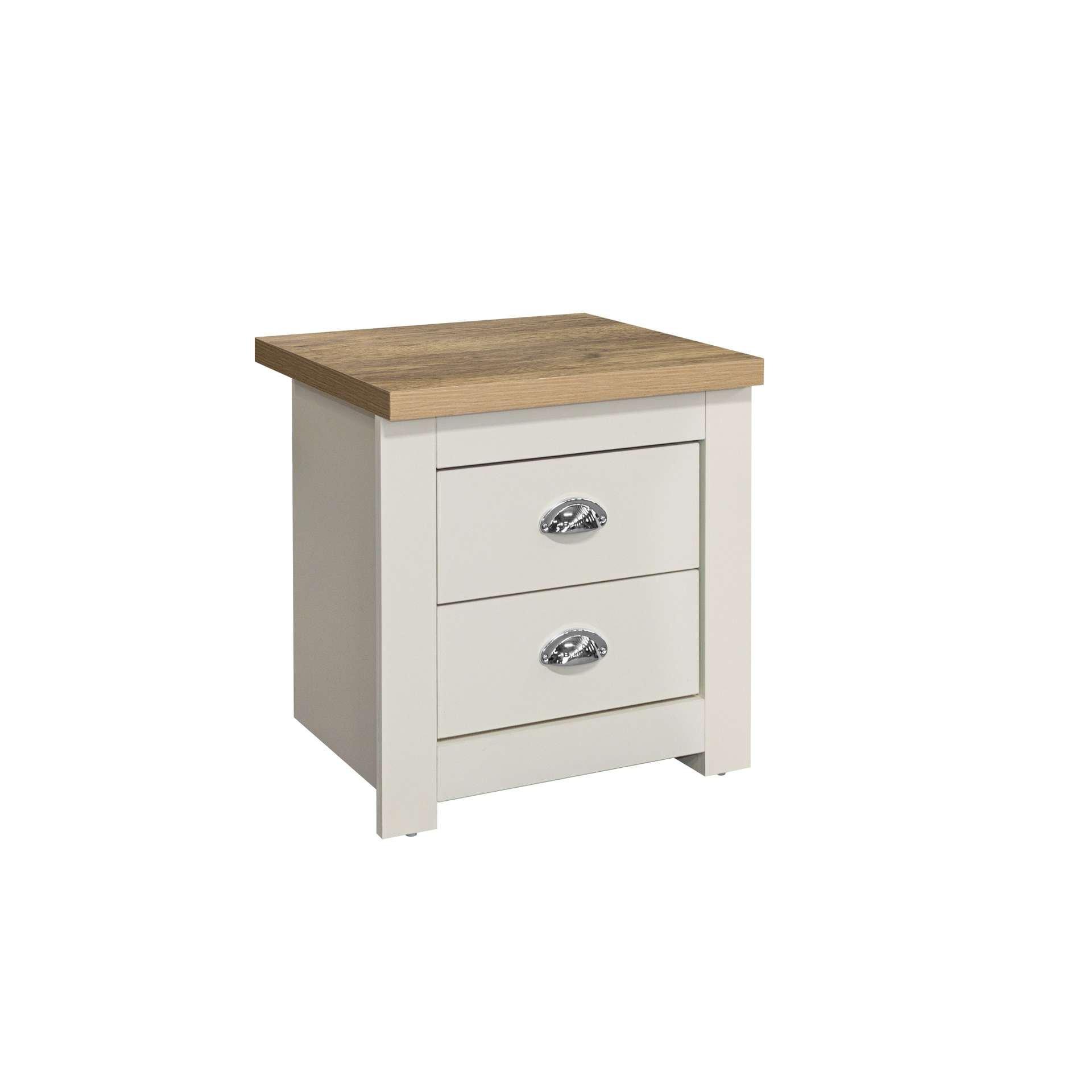 White - Birlea - Highgate 2 Drawer Bedside - 3