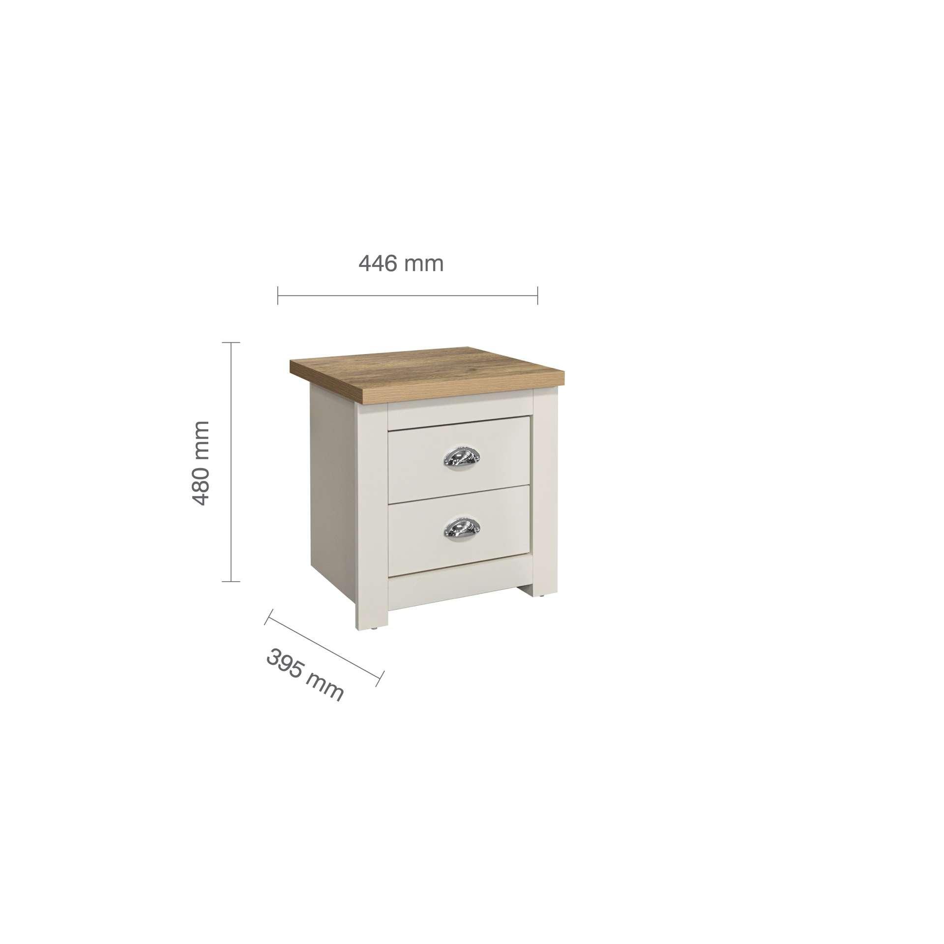 White - Birlea - Highgate 2 Drawer Bedside - 7