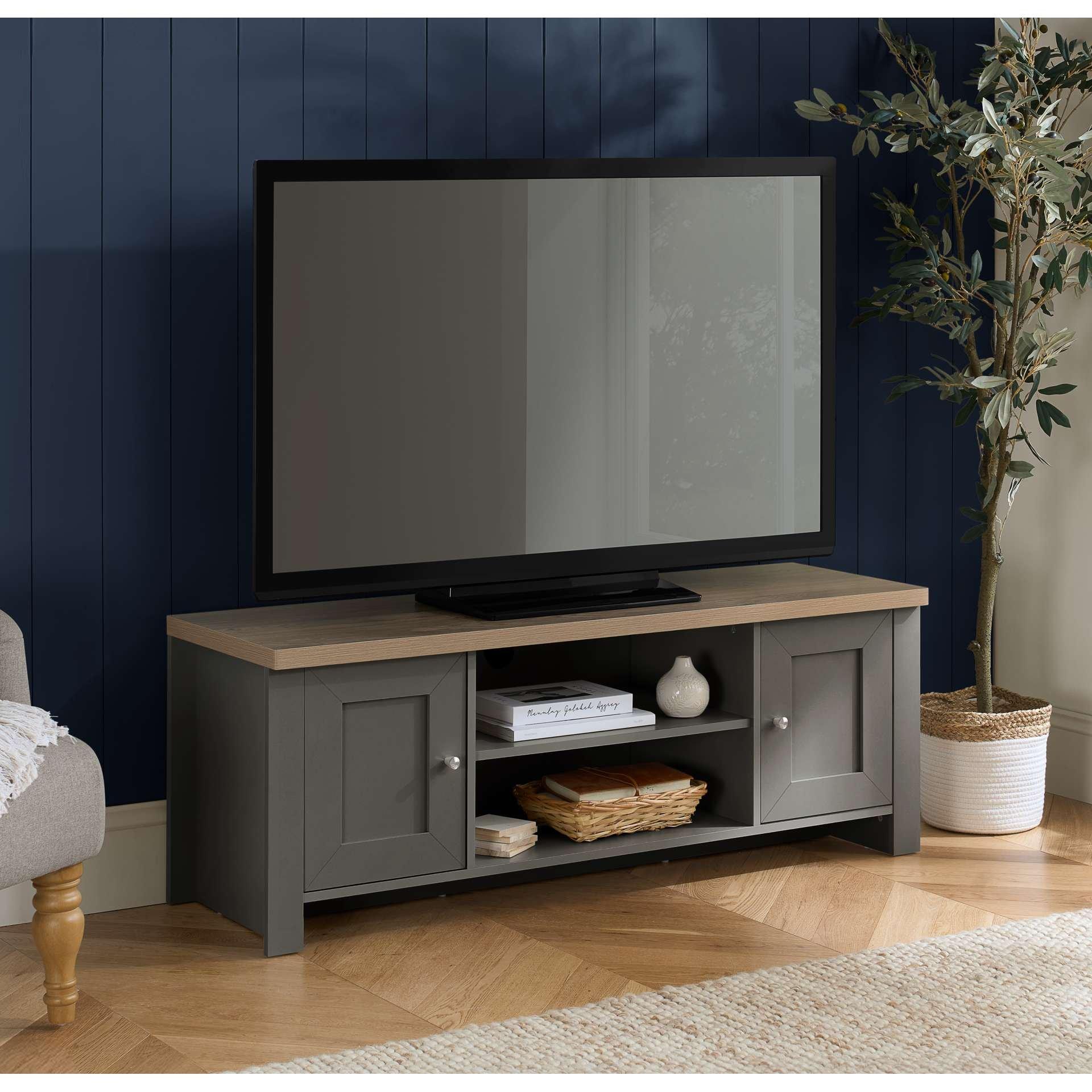 Grey - Birlea - Highgate Large TV Unit - 1