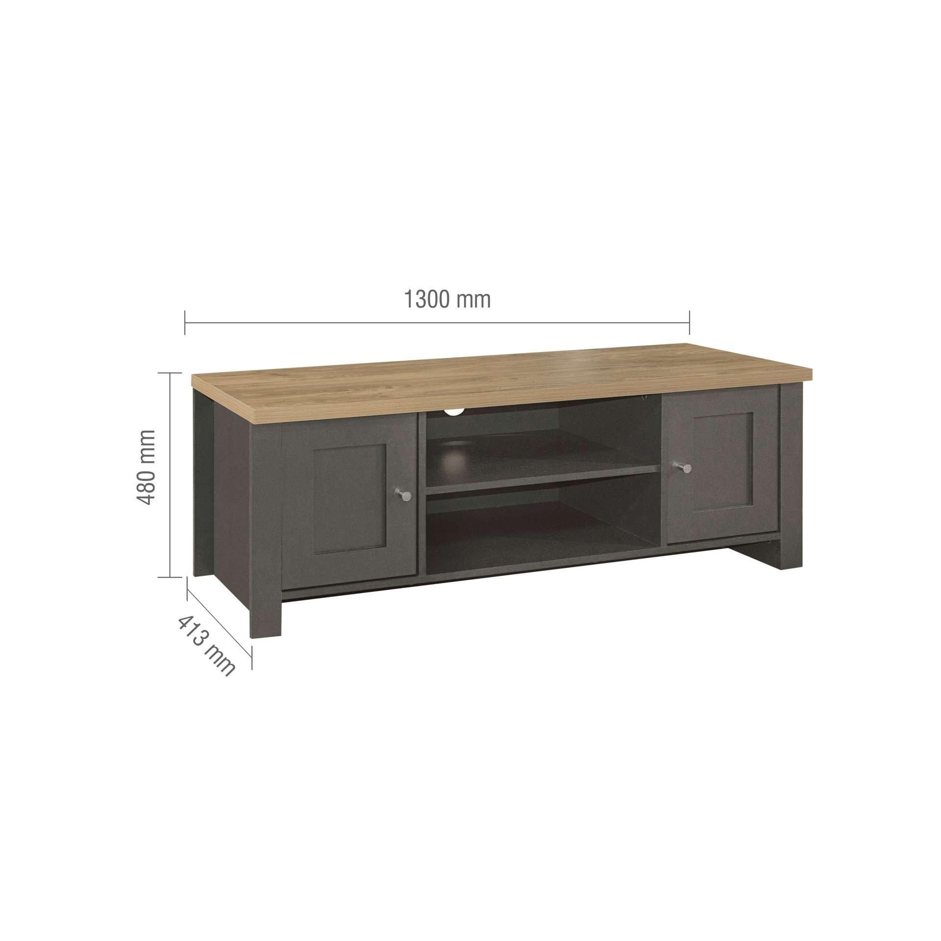 Grey - Birlea - Highgate Large TV Unit - 9
