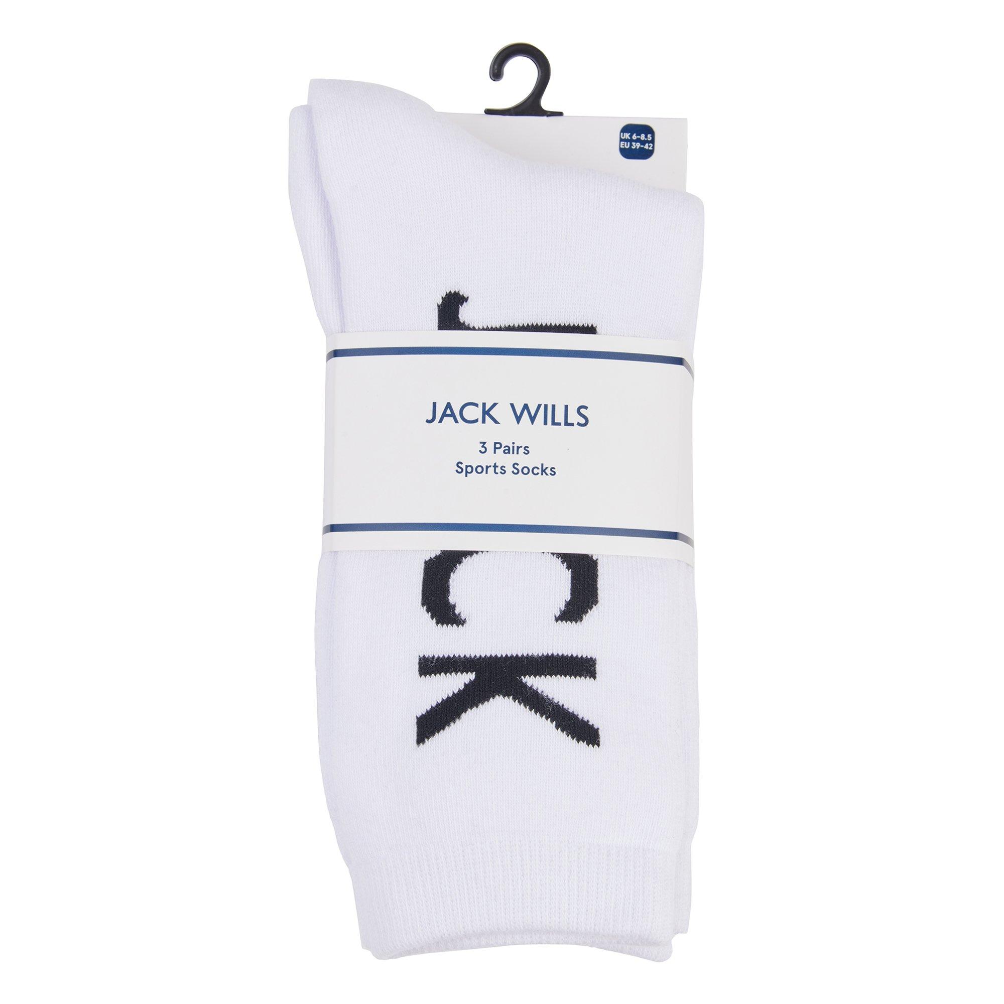 Bianco brillante - Jack Wills - 3-Pack Crew Socks - 1