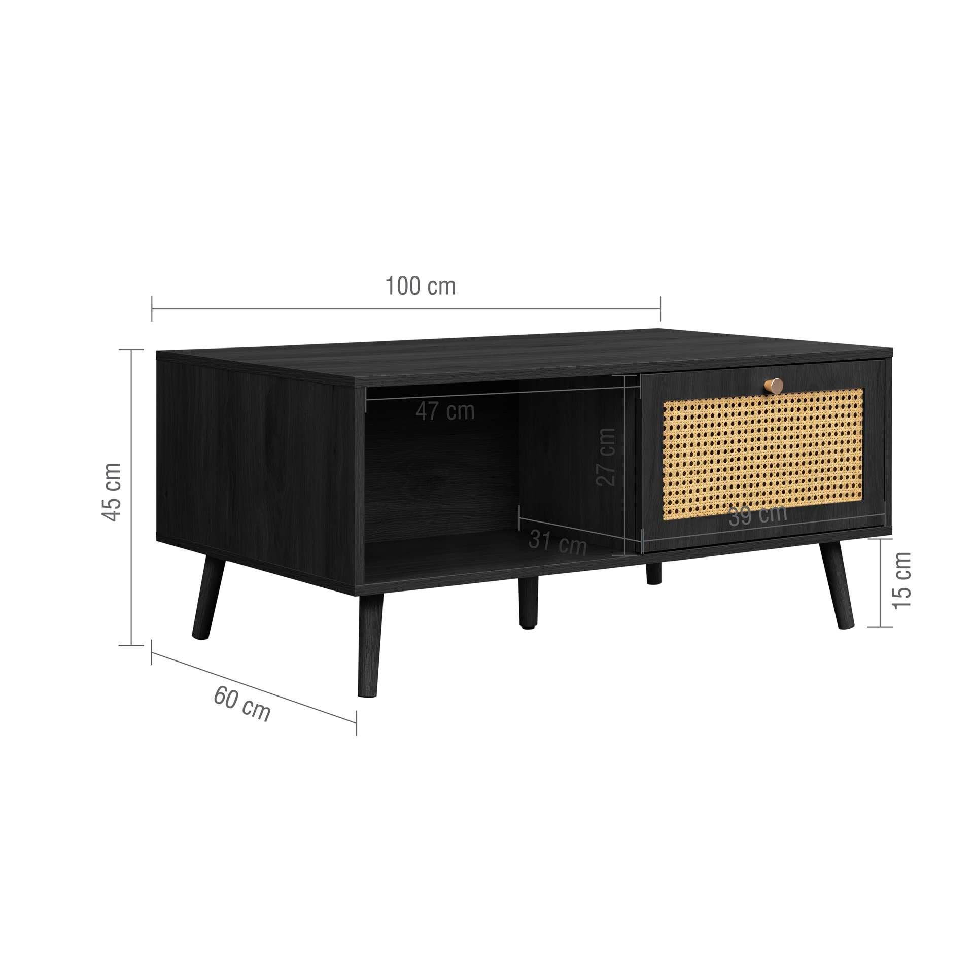 Black - Birlea - Croxley Coffee Table - 13