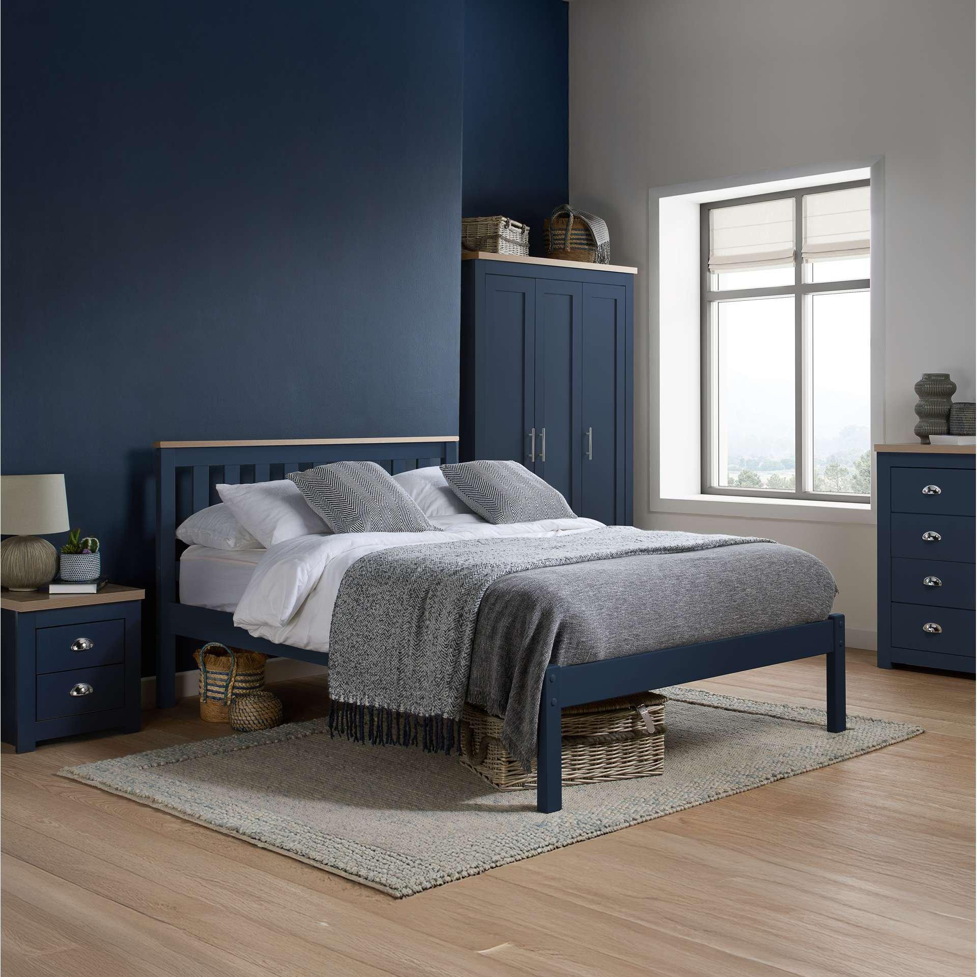 Blue - Birlea - Highgate 2 Drawer Bedside - 2