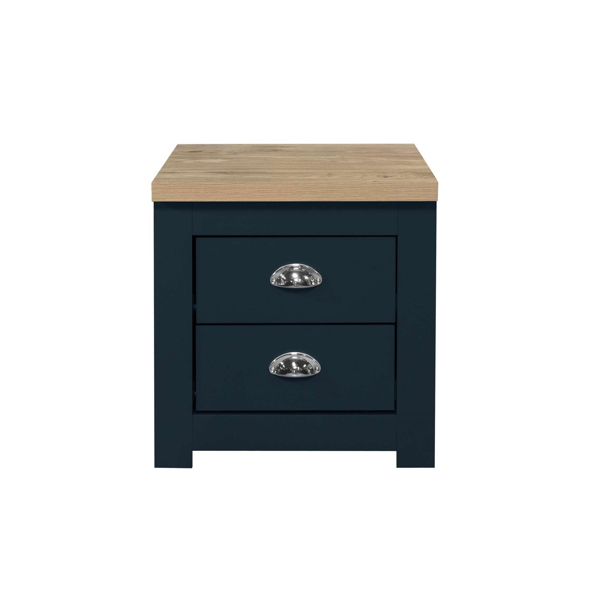 Blue - Birlea - Highgate 2 Drawer Bedside - 4