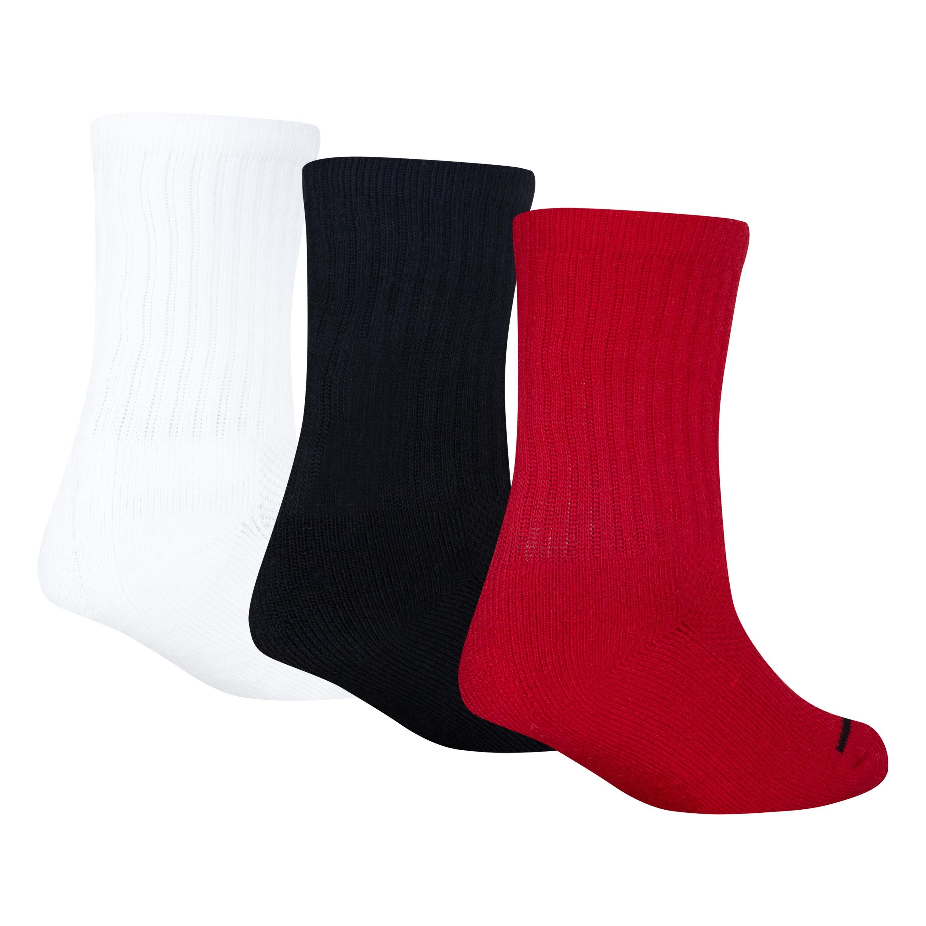 Gym Red - Air Jordan - 3 Pack Crew Socks Children's - 8