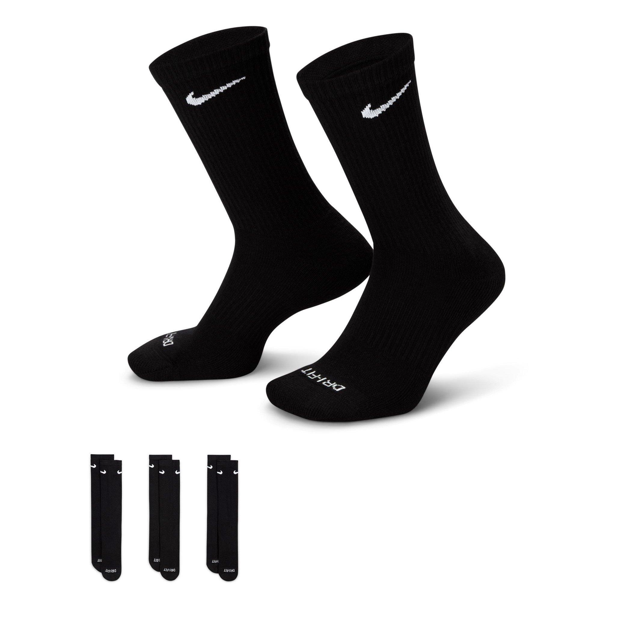 Nero - Nike - 3 Pack Crew Socks Mens - 1