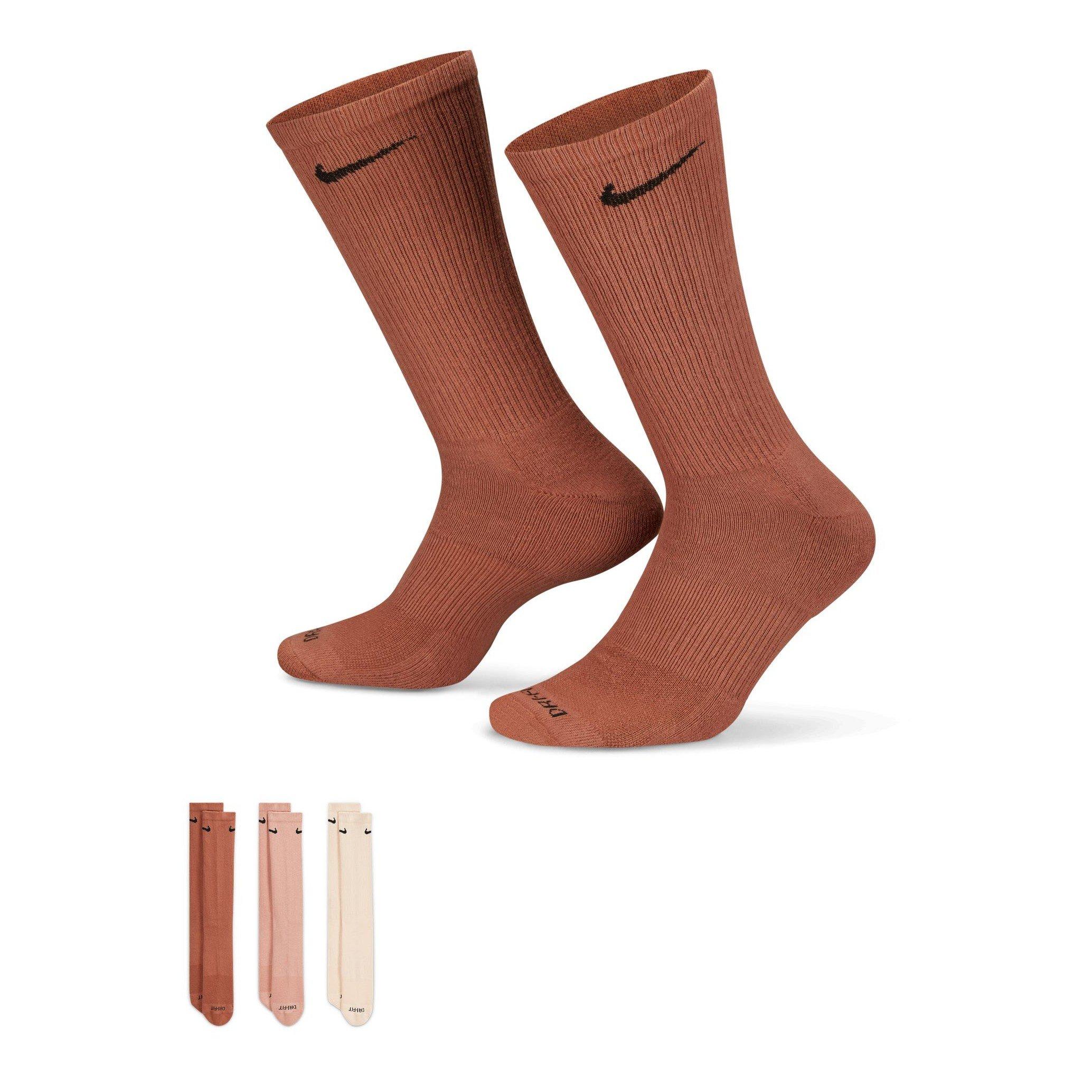 Clay/Black - Nike - 3 Pack Crew Socks Mens - 1